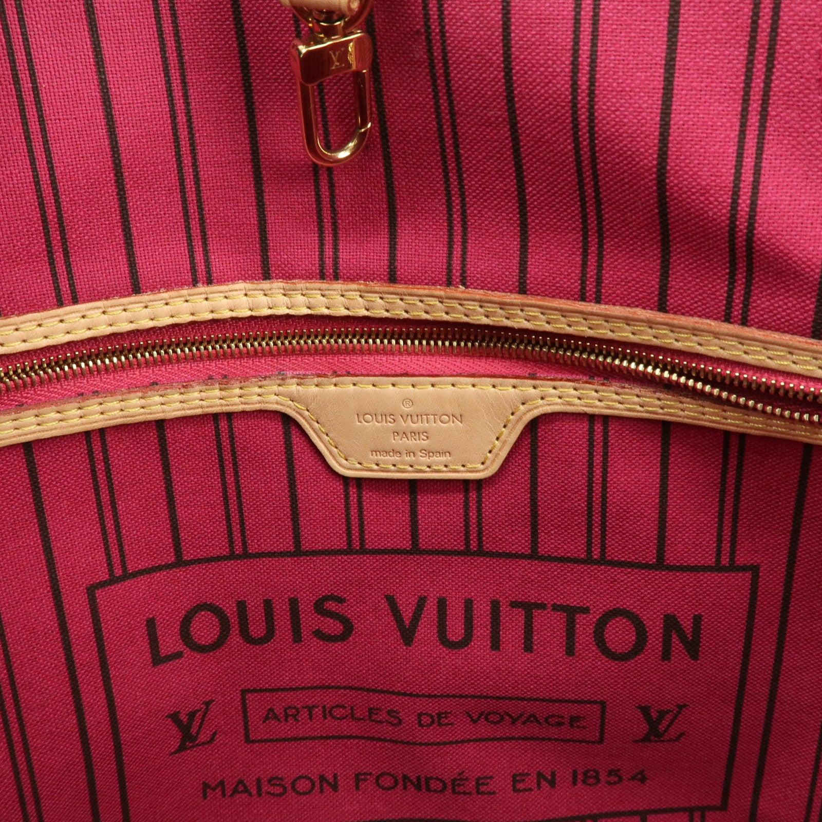 Louis Vuitton Monogram Neverfull MM Tote Bag Pivoine M41178