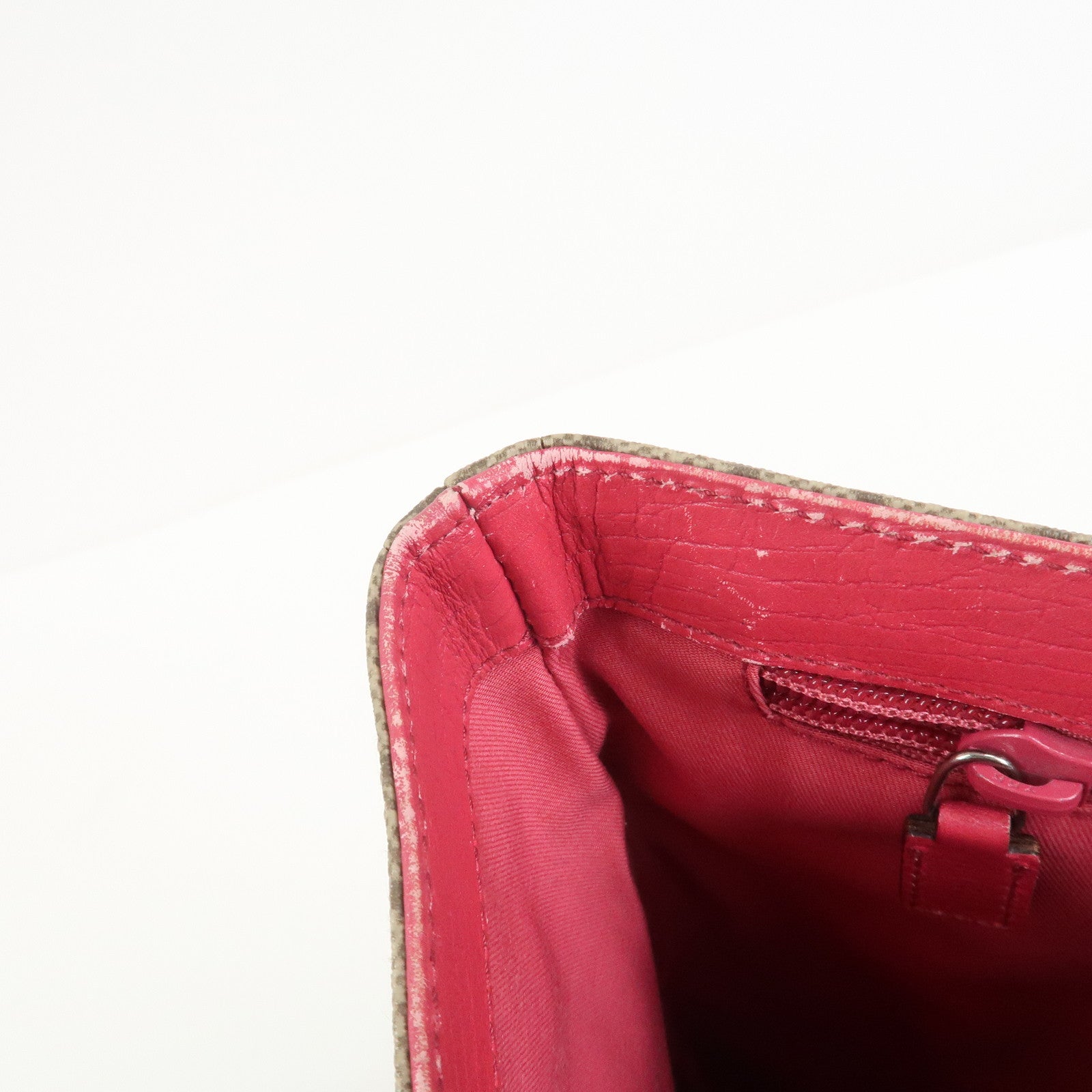 GUCCI GG Supreme Leather Tote Bag Hand Bag Beige Pink 117551