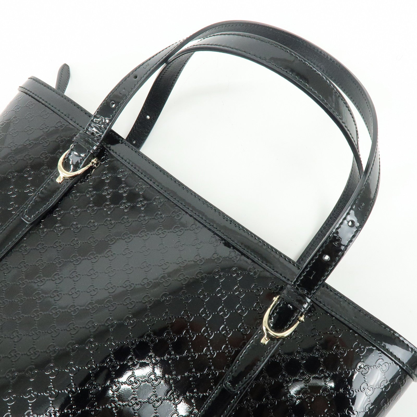 GUCCI Microguccissima Gucci Nice Patent Leather Tote Bag 336776