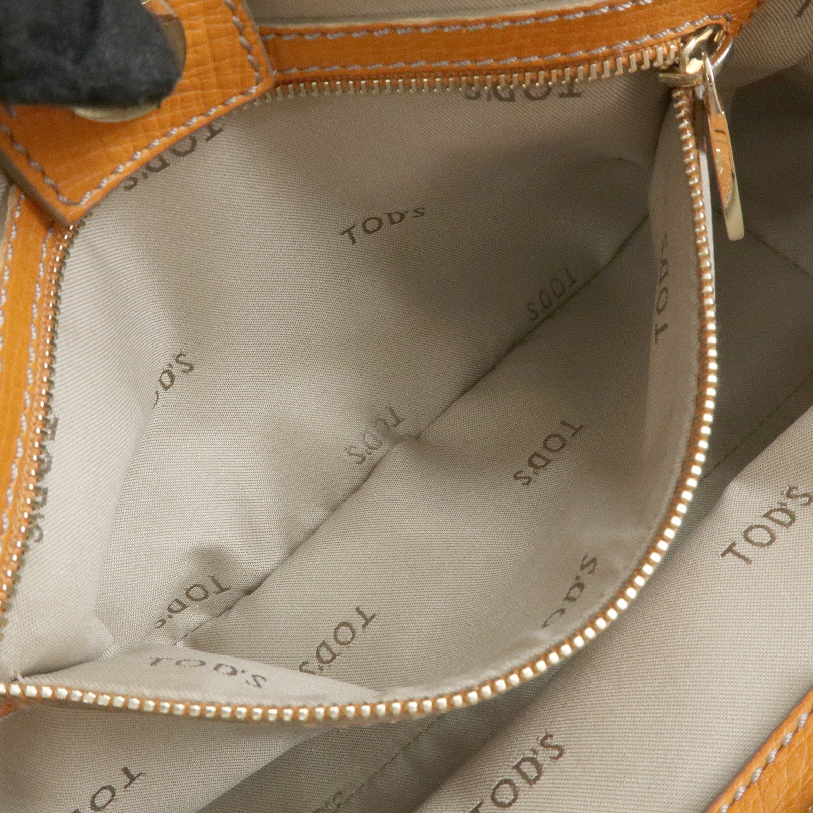 TOD'S D Styling Leather 2Way Bag Hand Bag Shoulder Bag Orange