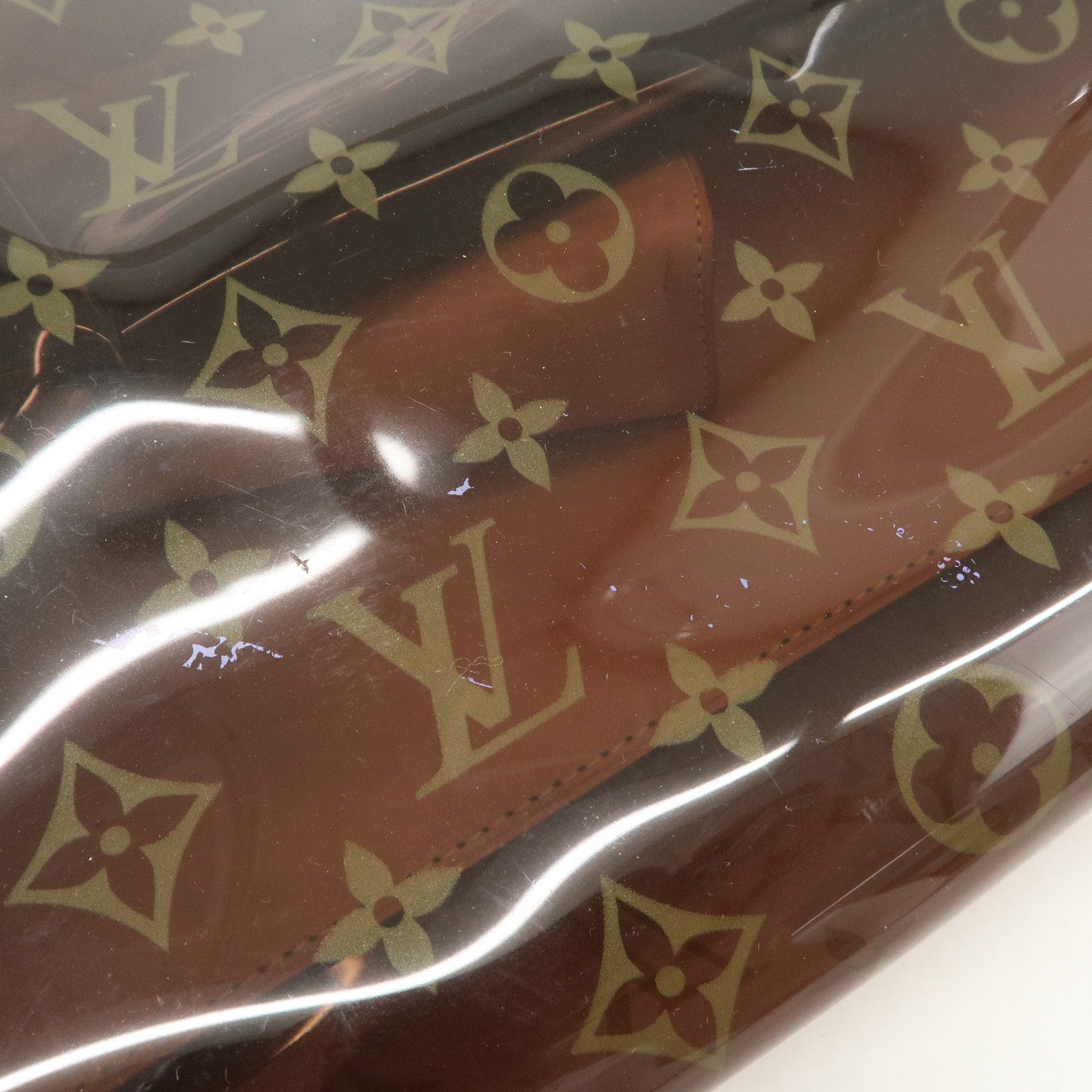 Louis Vuitton Monogram Cabas Cruise Vinyl Tote Bag Brown M50500 Used