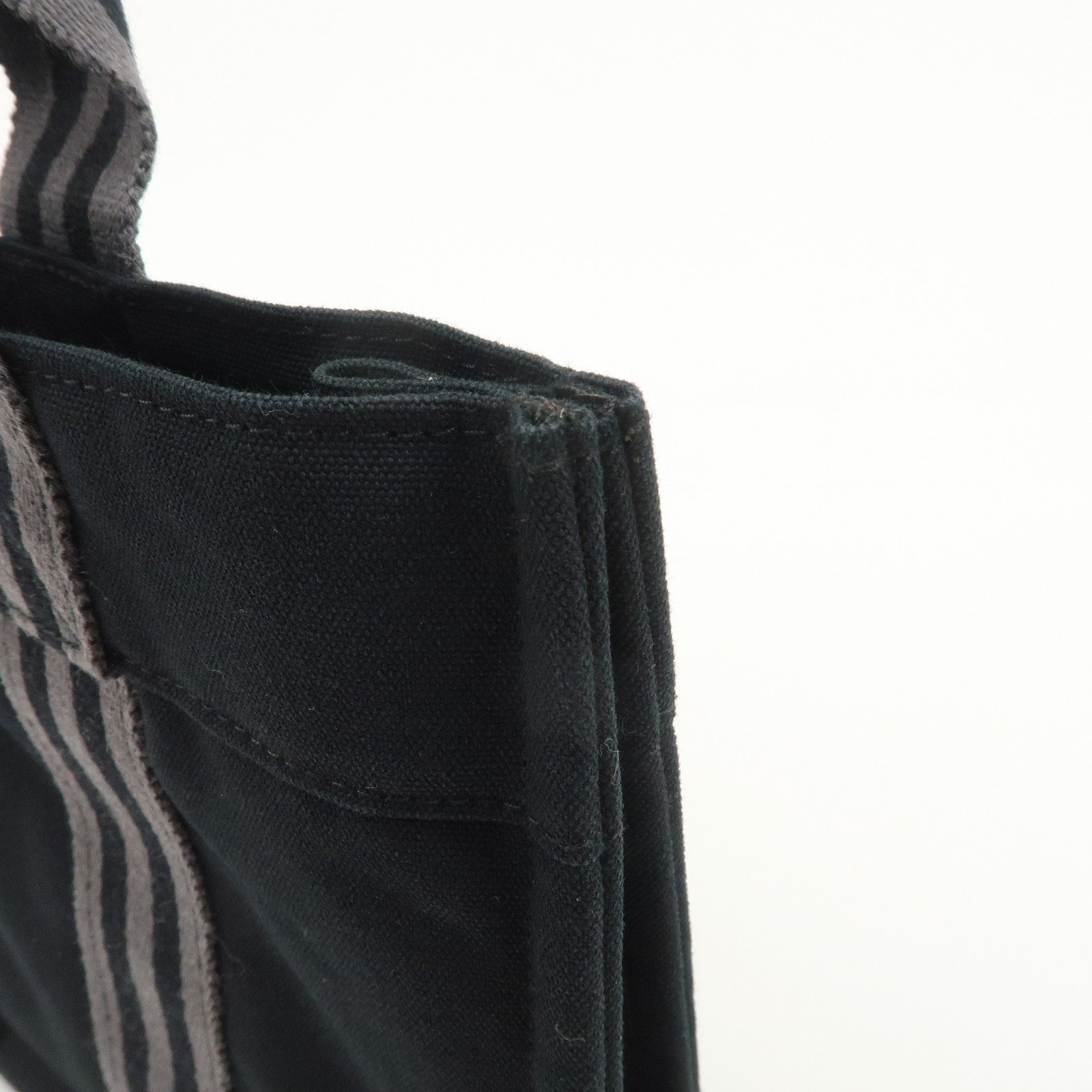 HERMES Fourre Tout PM Cotton Tote Bag Hand Bag Black