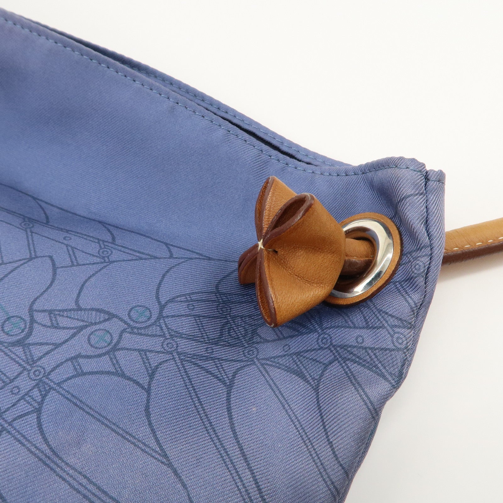 HERMS Silky City PM Silk Leather Shoulder Bag Crossbody Bag