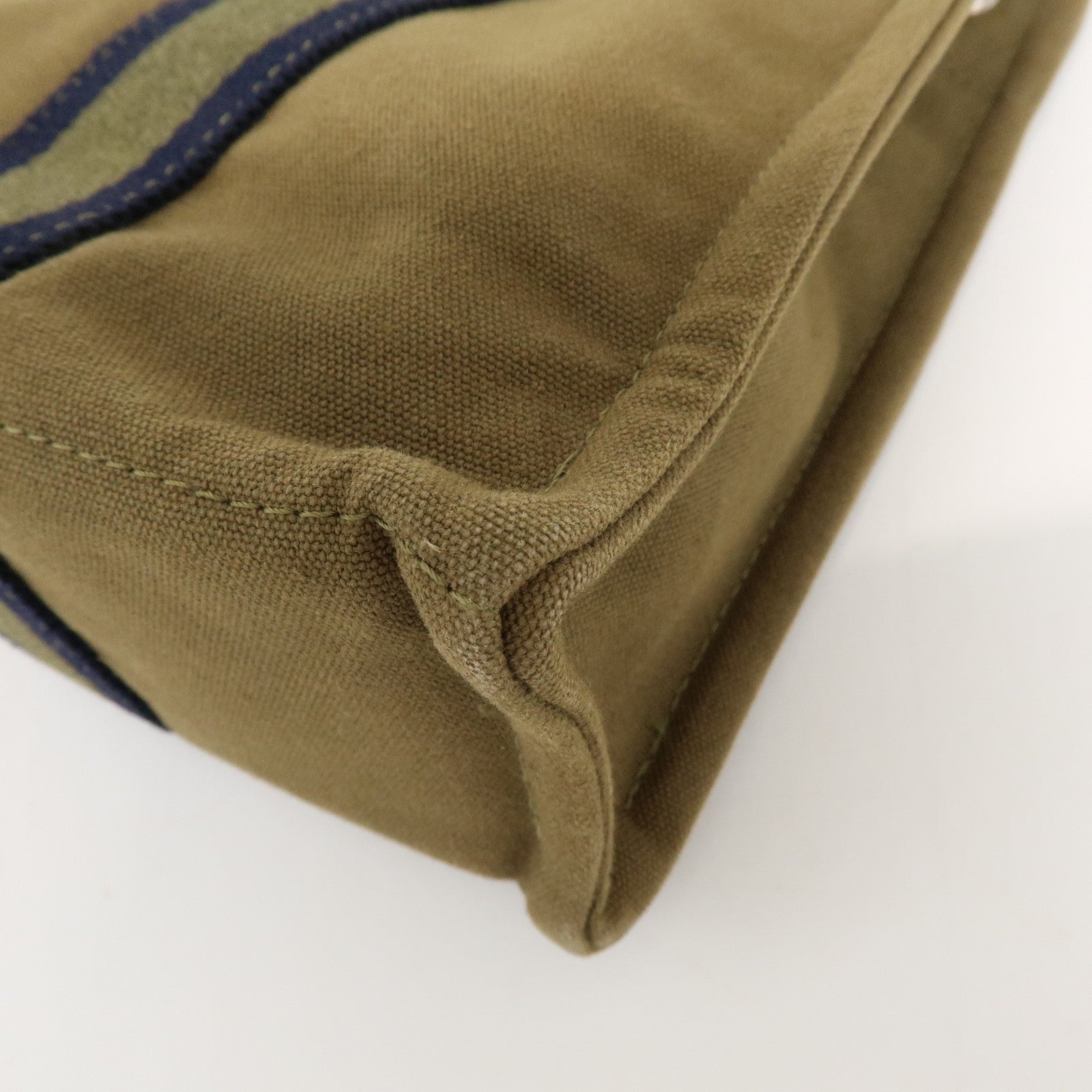 HERMES Canvas Fourre tout PM Hand Bag Tote Bag Khaki