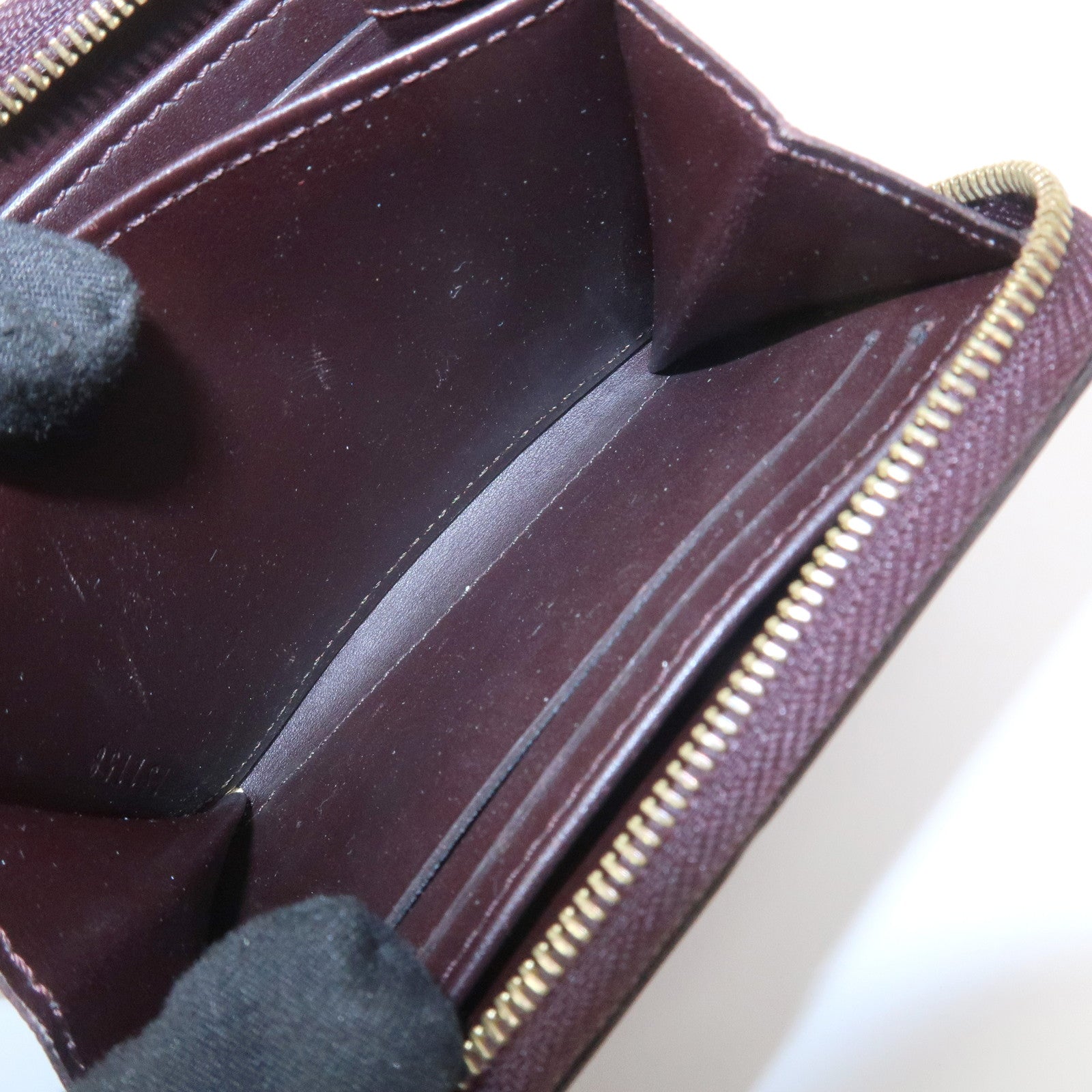 Louis Vuitton Monogram Vernis Zippy Coin Purse Amarante M93607