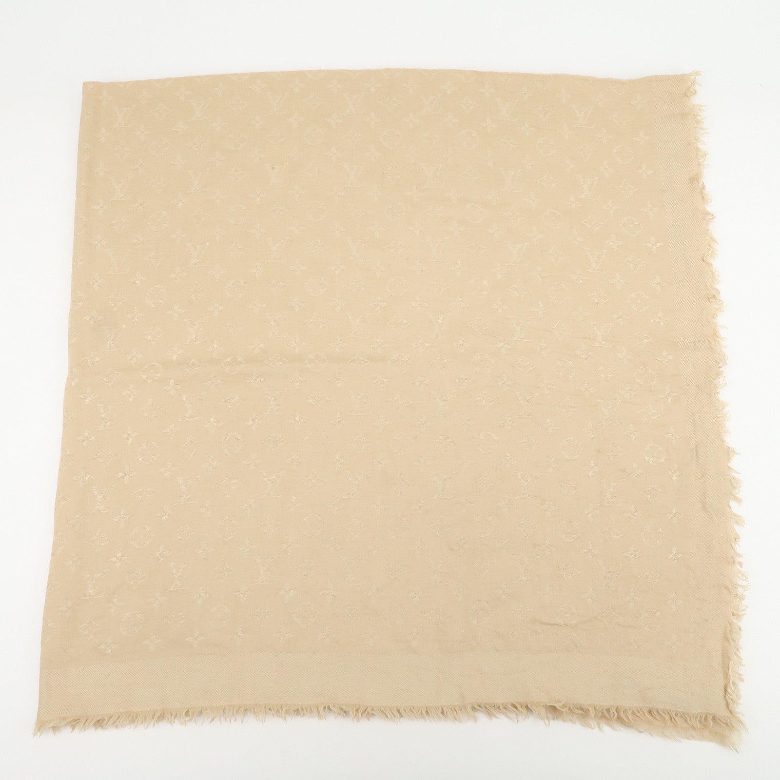 Louis Vuitton Monogram Wool Silk Shawl Dune M71360