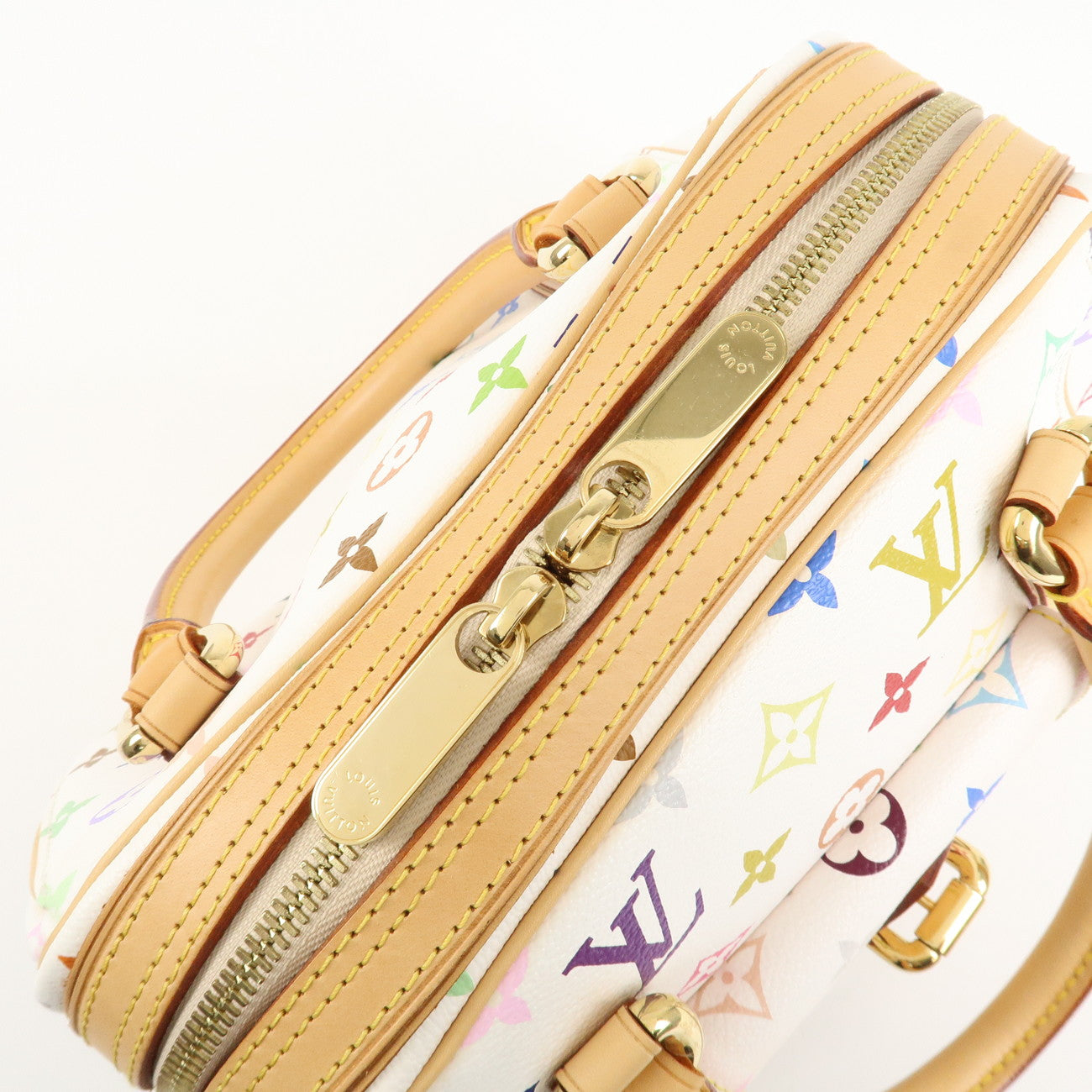 Louis Vuitton Monogram Multicolor Priscilla Hand Bag Blanc M40096