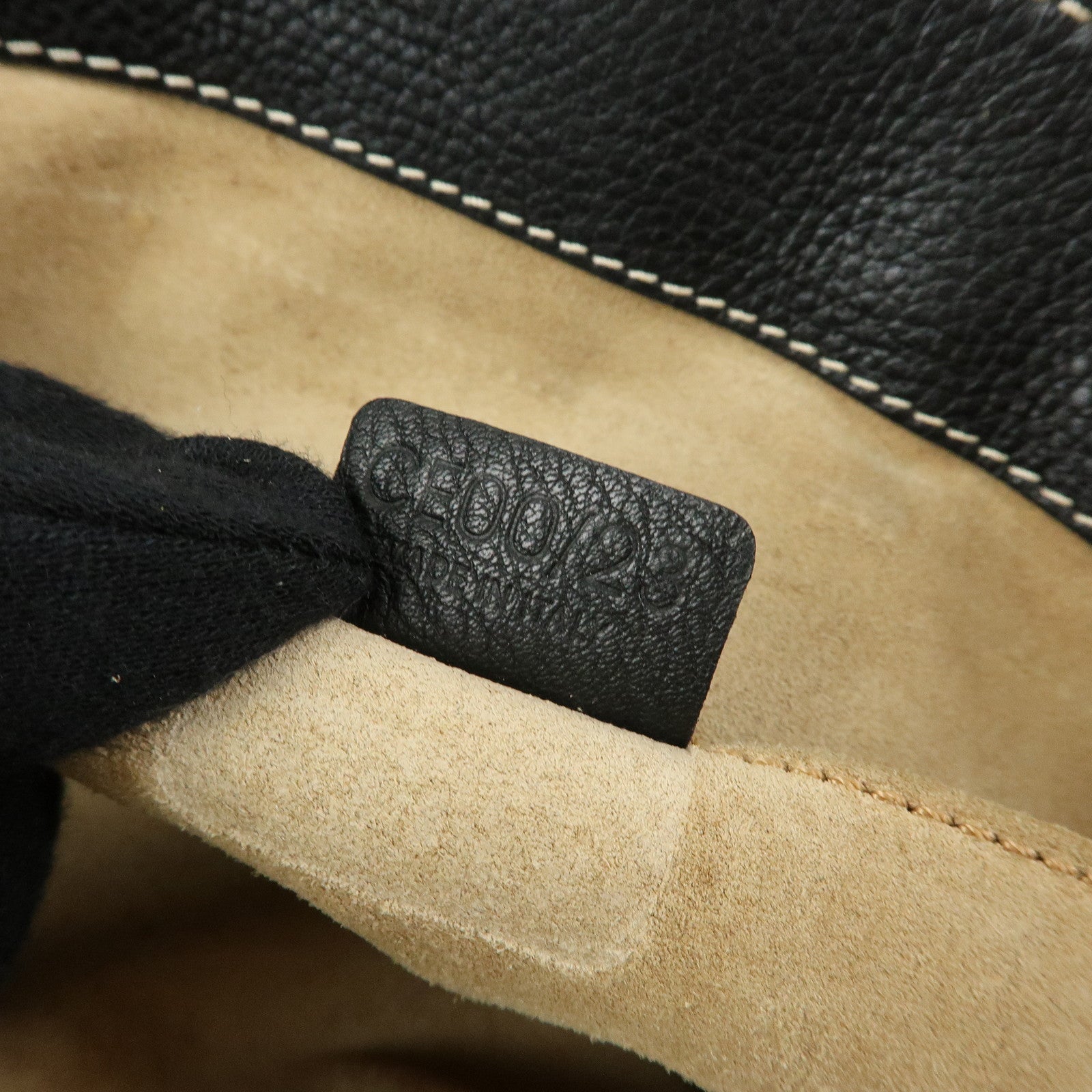 CELINE Leather Boogie Bag Hand Bag Black