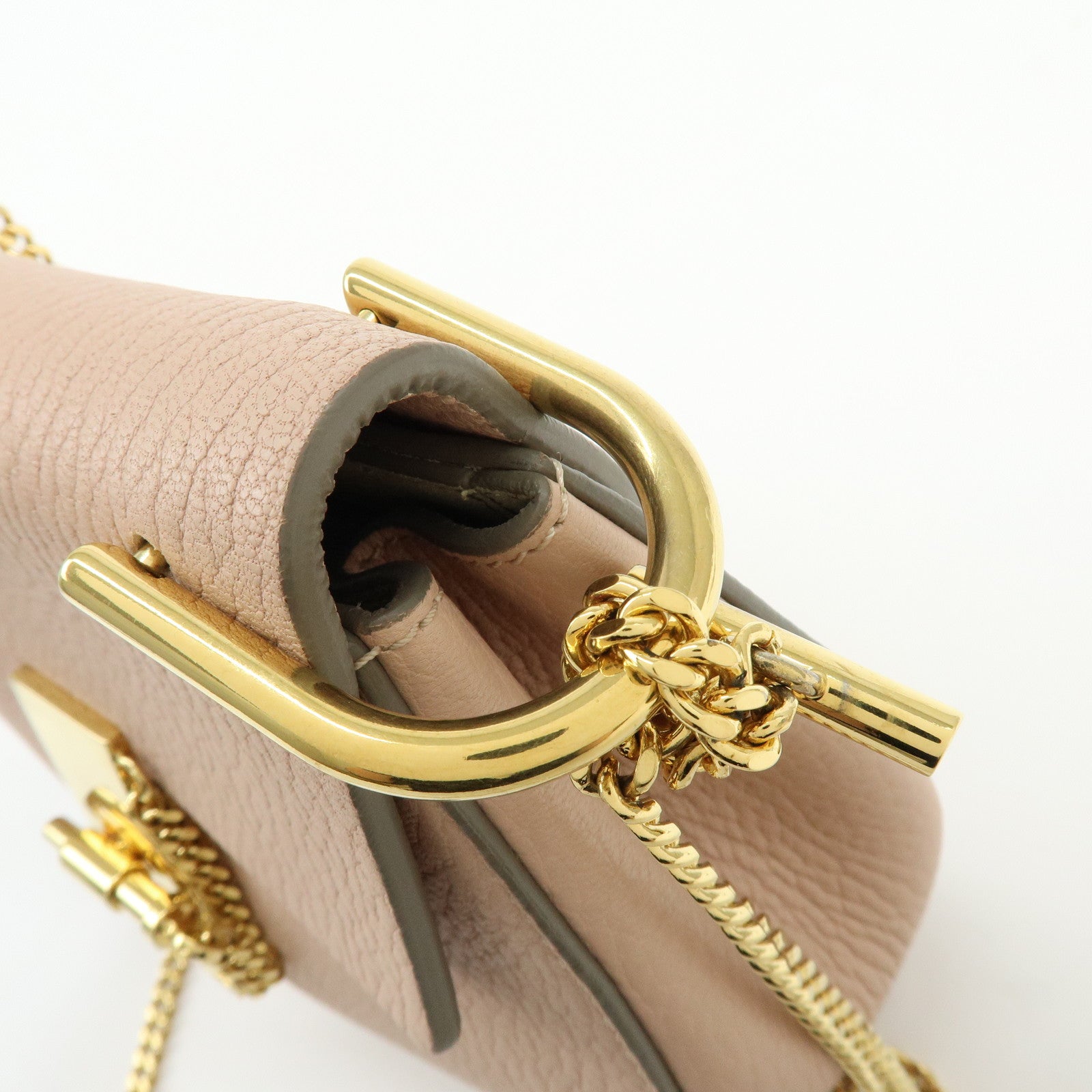 Chloe Drew Calf Leather Shoulder Bag Crossbody Bag Light Pink