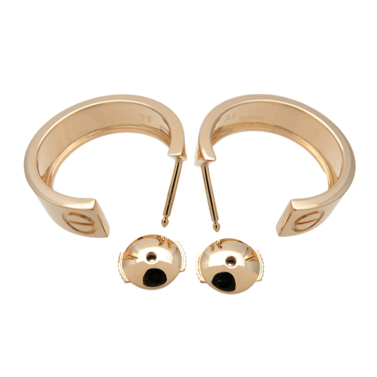 Cartier LOVE Earrings K18 750YG Yellow Gold