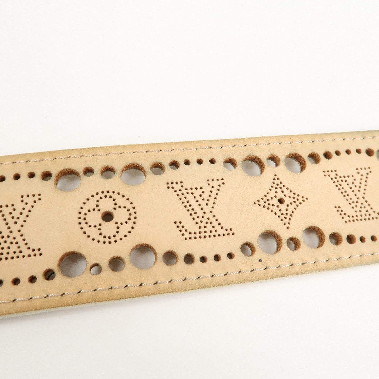 Louis Vuitton Leather Ceinture Phenix Ivory Belt 88/34 M9680 Used