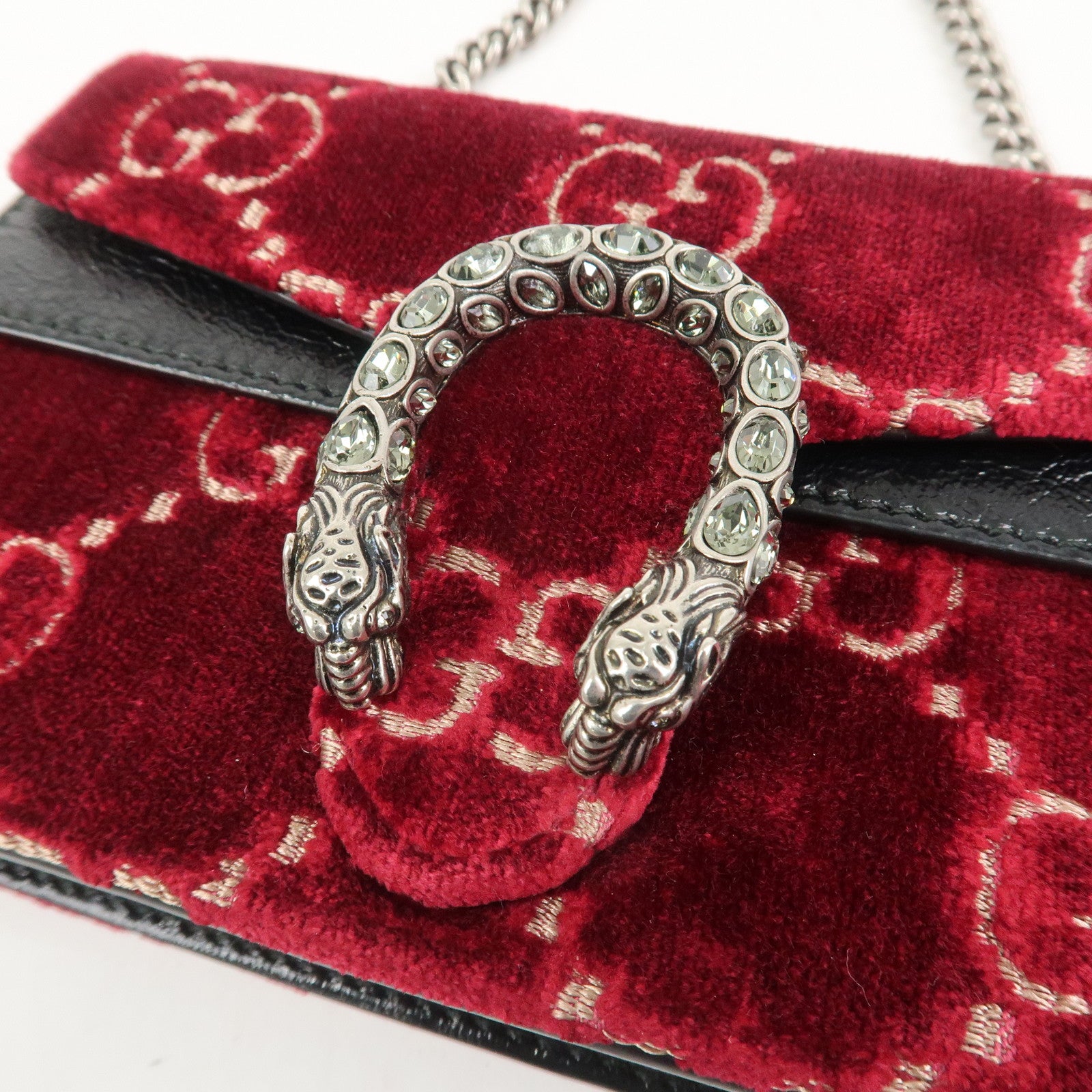 GUCCI Dionysus Super Mini Bag Leather Chain Shoulder Bag 476432