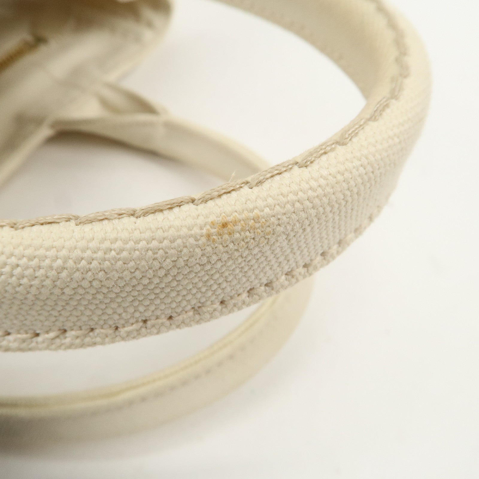 PRADA Canapa Mini Canvas 2Way Hand Shoulder Bag Ivory B2439G
