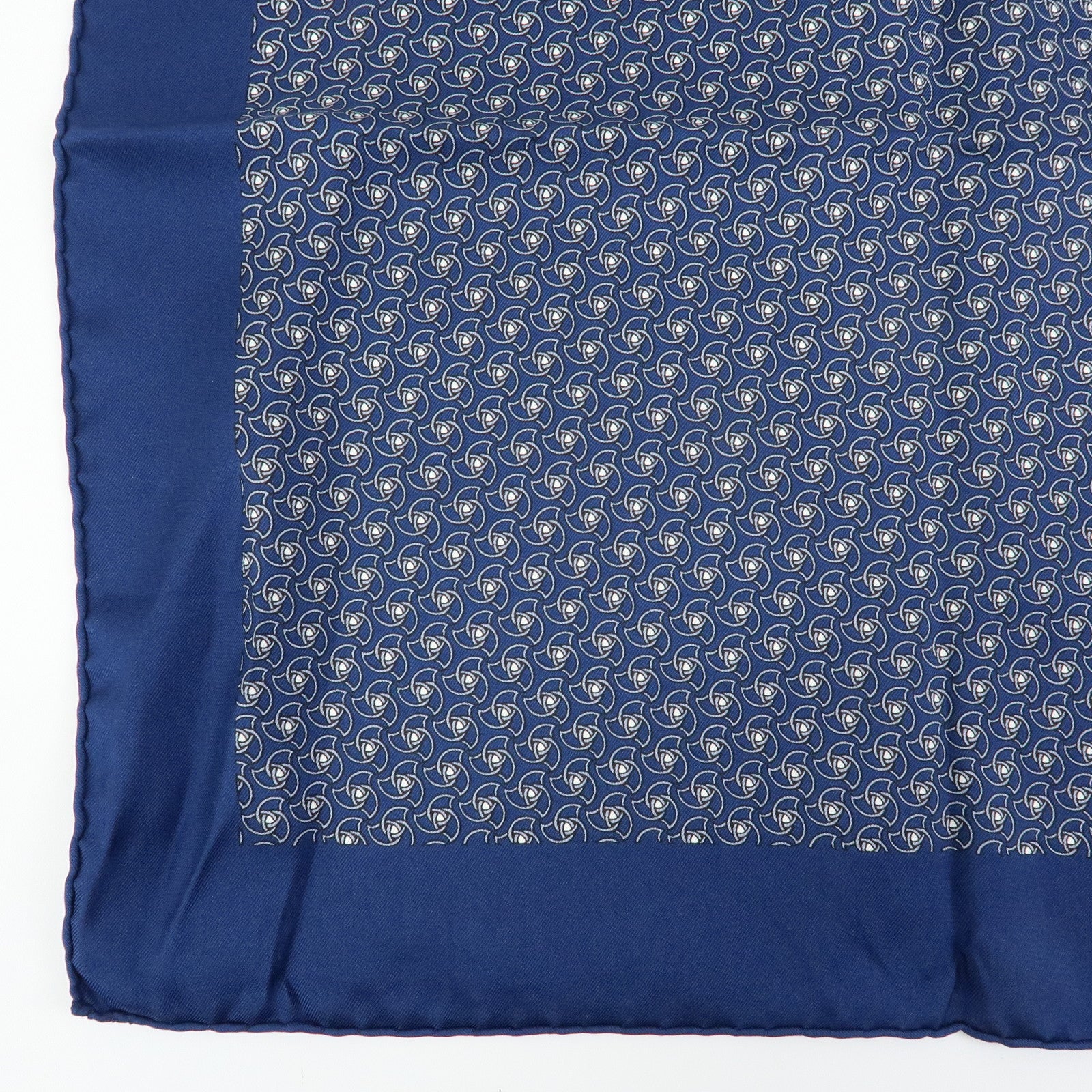 HERMES Carre 45 Set of 2 Silk 100% Scarf Navy Green