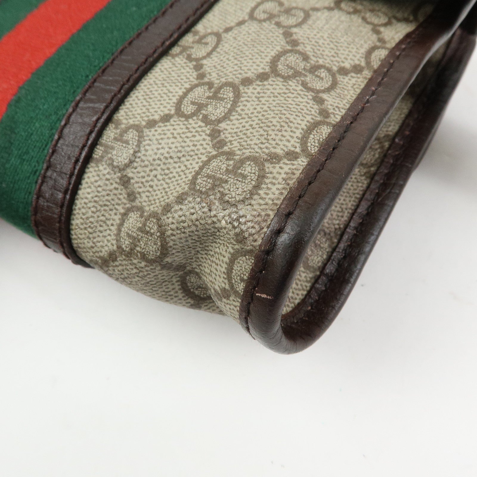 GUCCI Sherry GG Supreme Leather Waist Pouch Body Bag Beige 152597