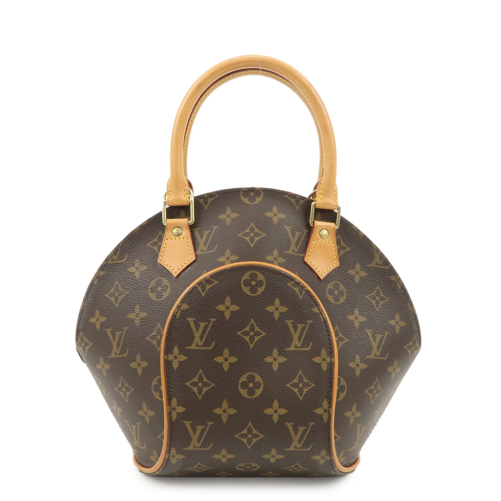 Louis Vuitton Monogram Ellipse PM Hand Bag Brown Gold HDW M51127