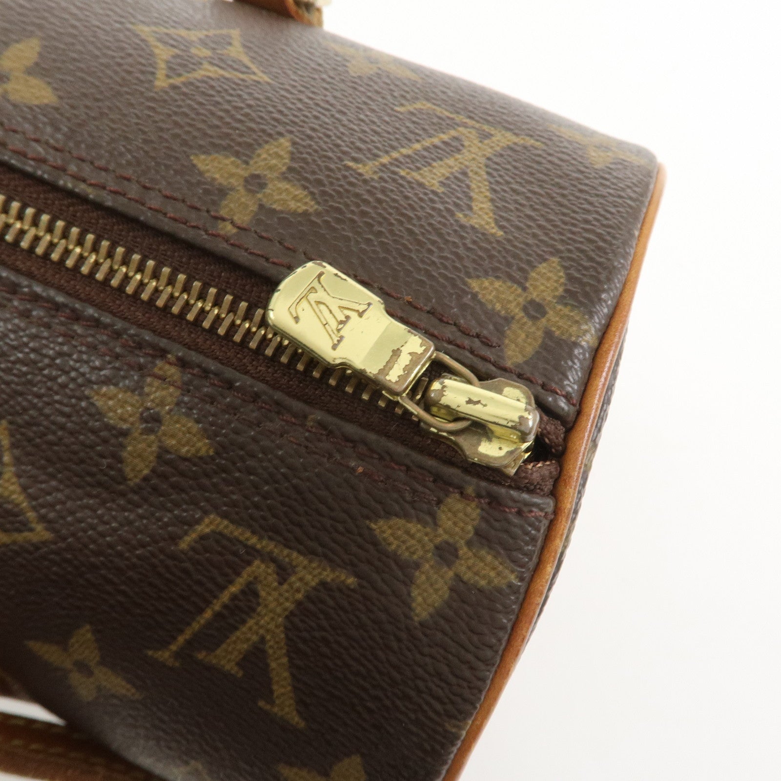 Louis Vuitton Monogram Papillon 30 Hand Bag Brown M51385