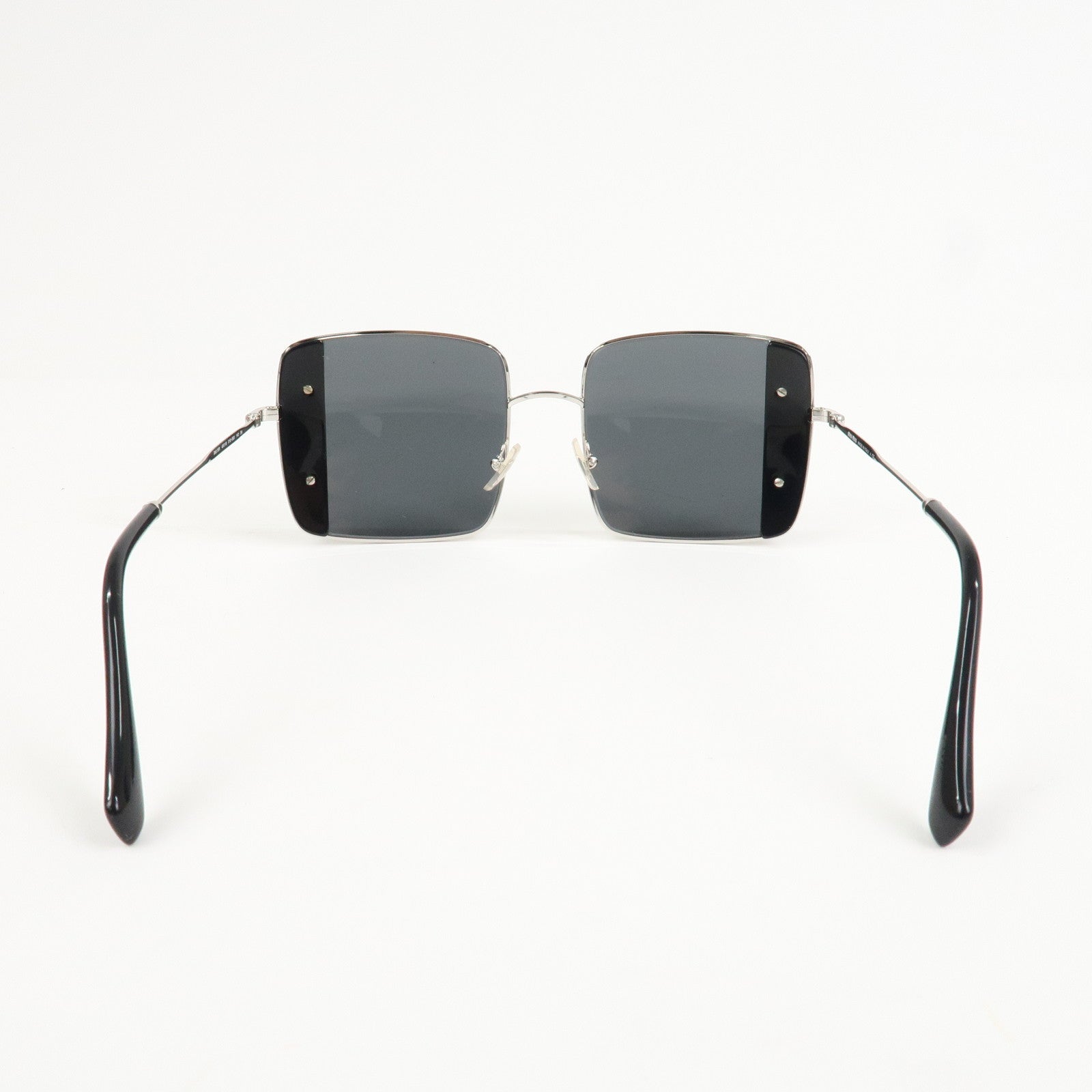 MIU MIU Metal Rhine Stone Sunglasses Black Silver 01E-580 46□19