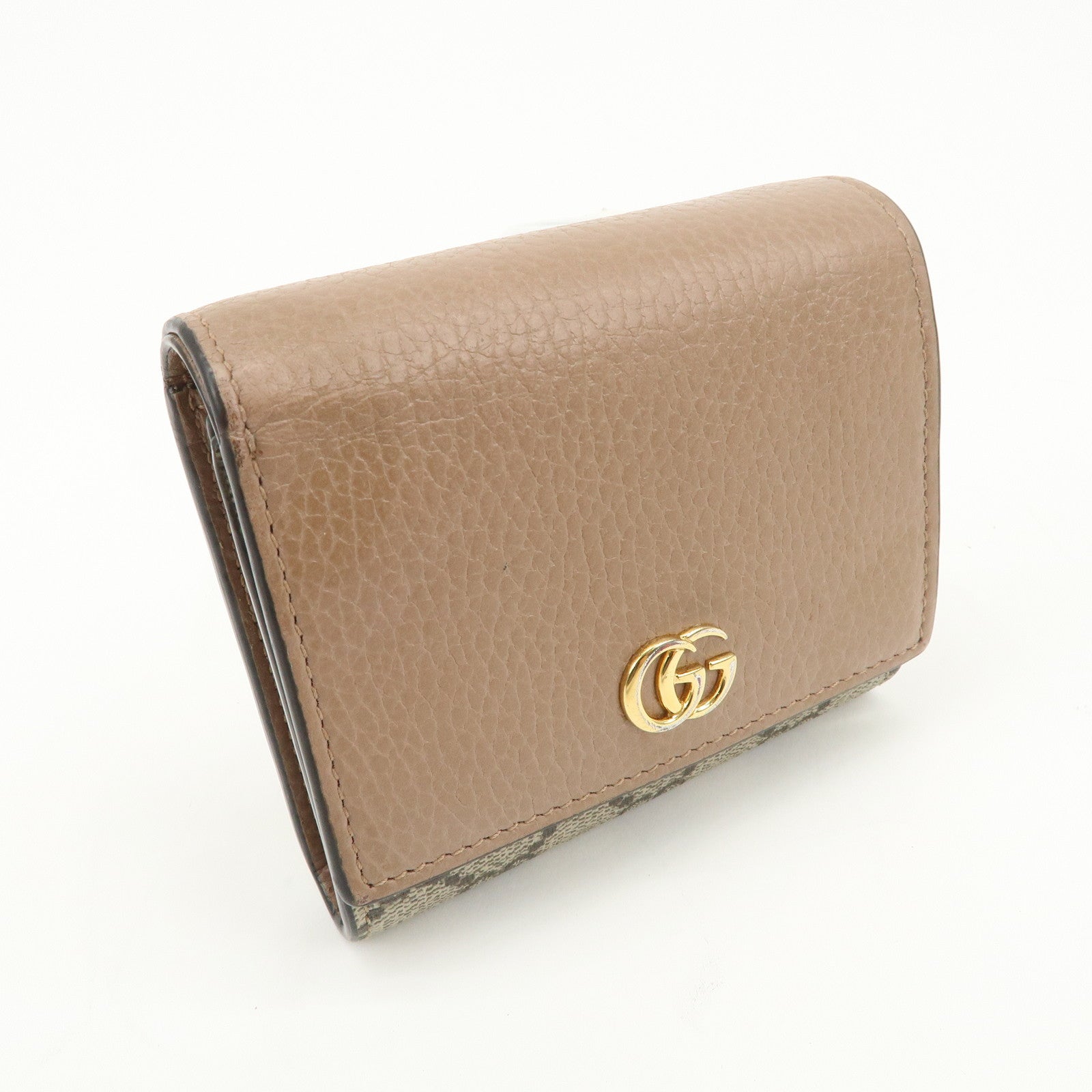 GUCCI GG Marmont GG Supreme Leather Medium Compact Wallet 598587