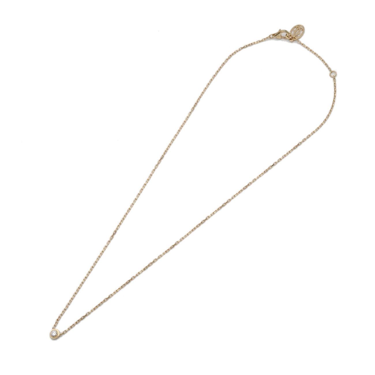 Cartier Diamants Legers Necklace SM Diamond D'amour 0.09ct 750YG
