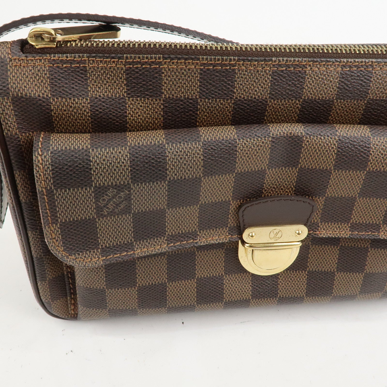 Louis Vuitton Damier Leather Canvas Ravello GM Shoulder Bag N60006