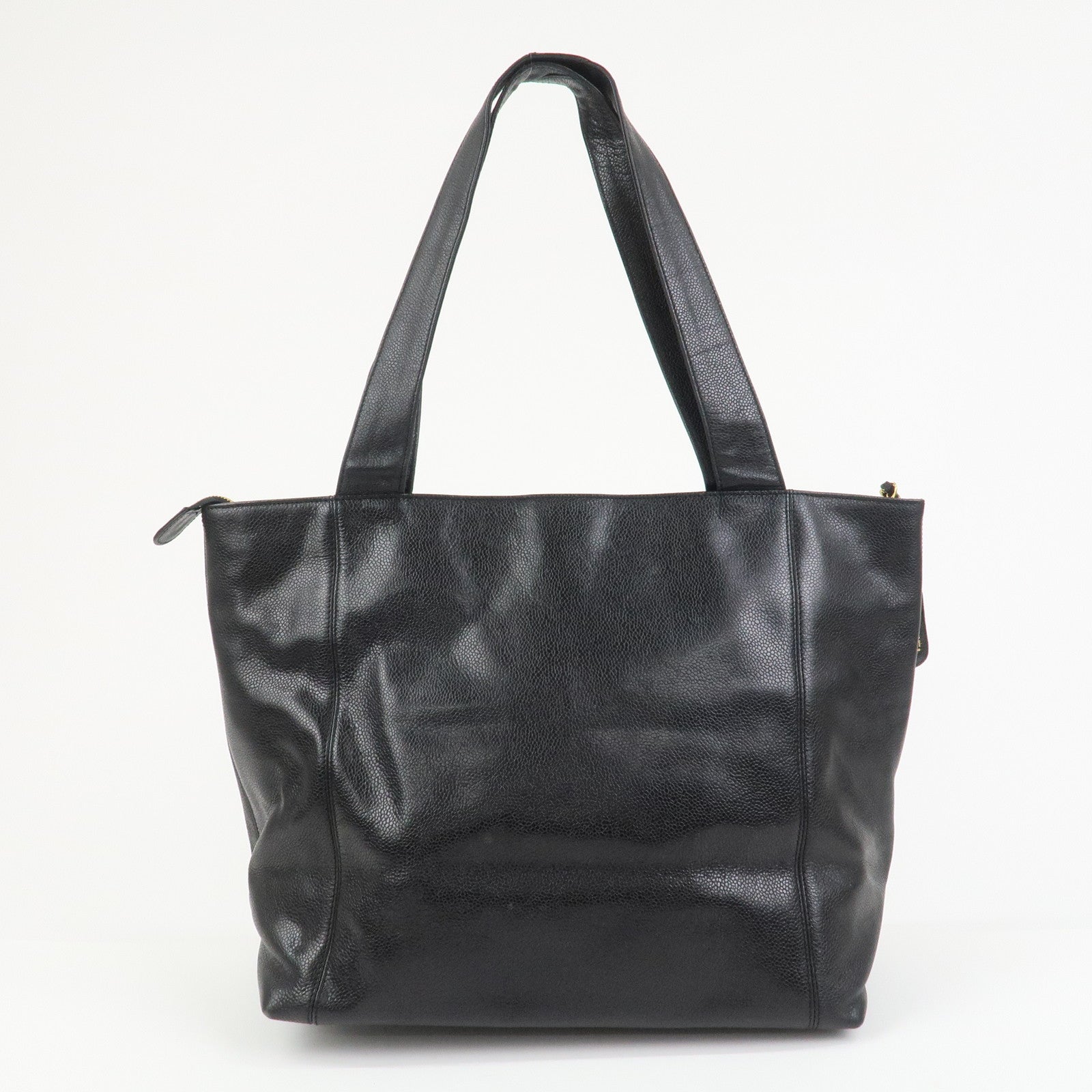 CHANEL COCO Mark Caviarskin Tote Bag Shoulder Bag Hand Bag Black