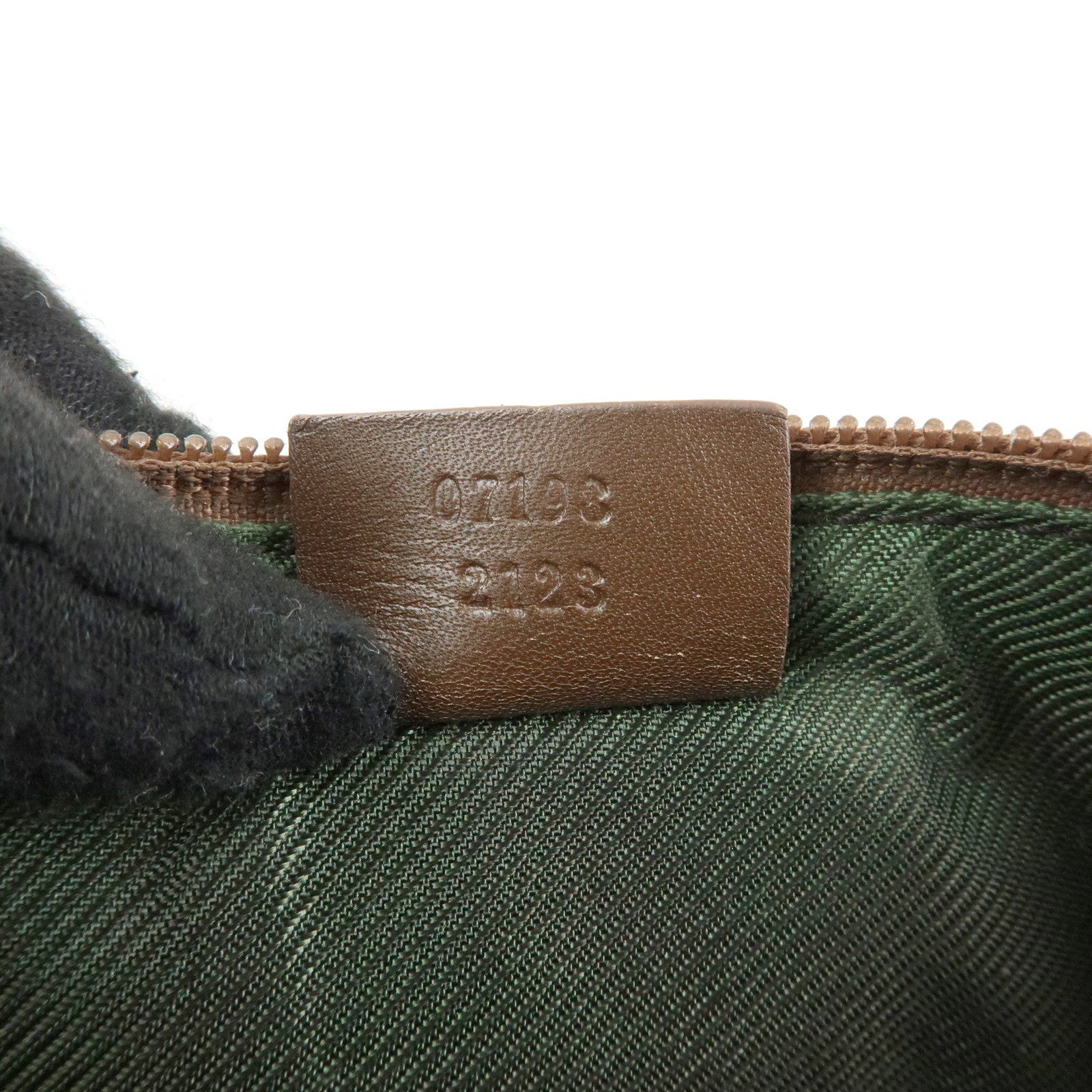 GUCCI Boat Bag GG Canvas Hand Bag Accessory Pouch Beige Brown 07198