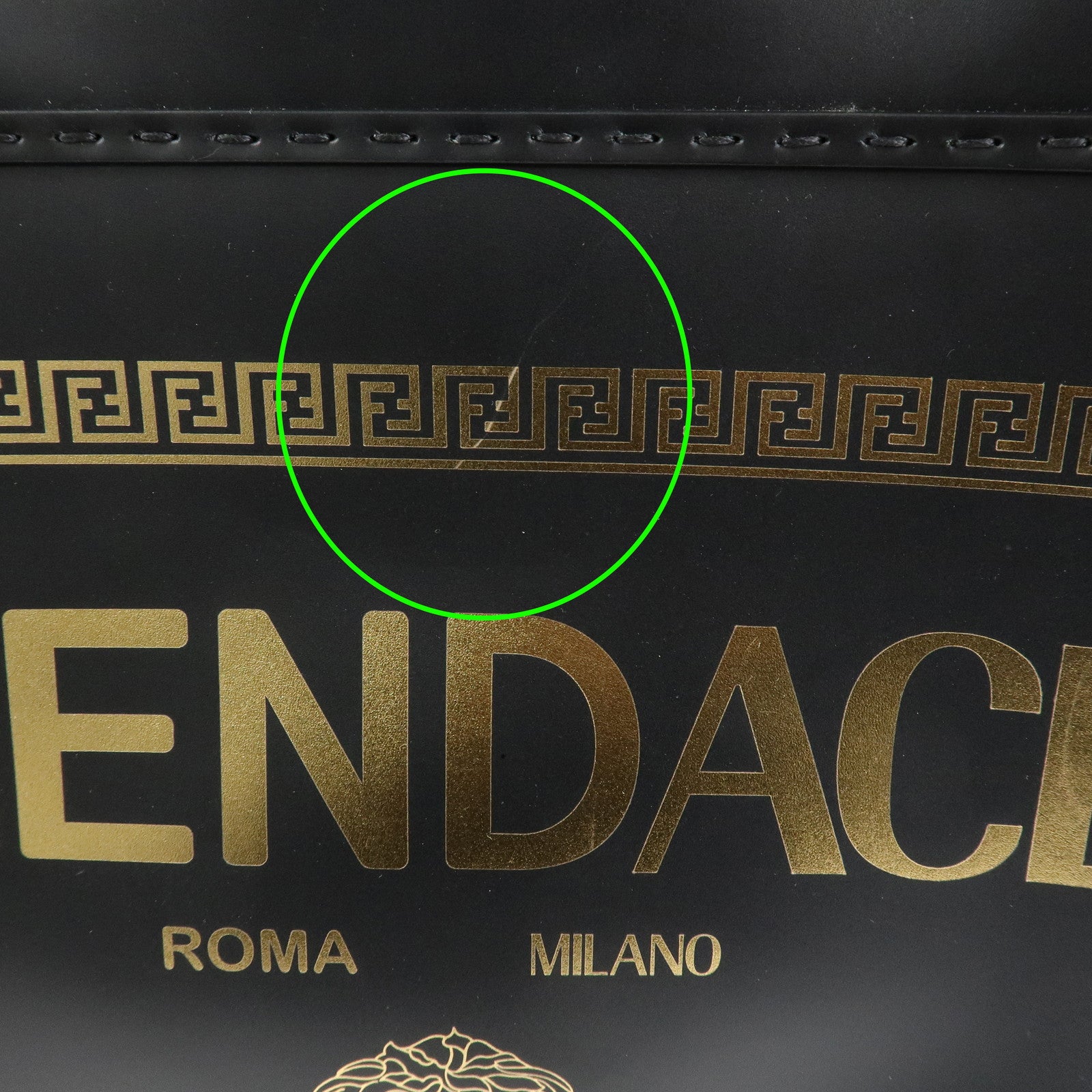 FENDI VERSACE FENDACE Leather Sunshine Medium Tote Bag 8BH386 Used