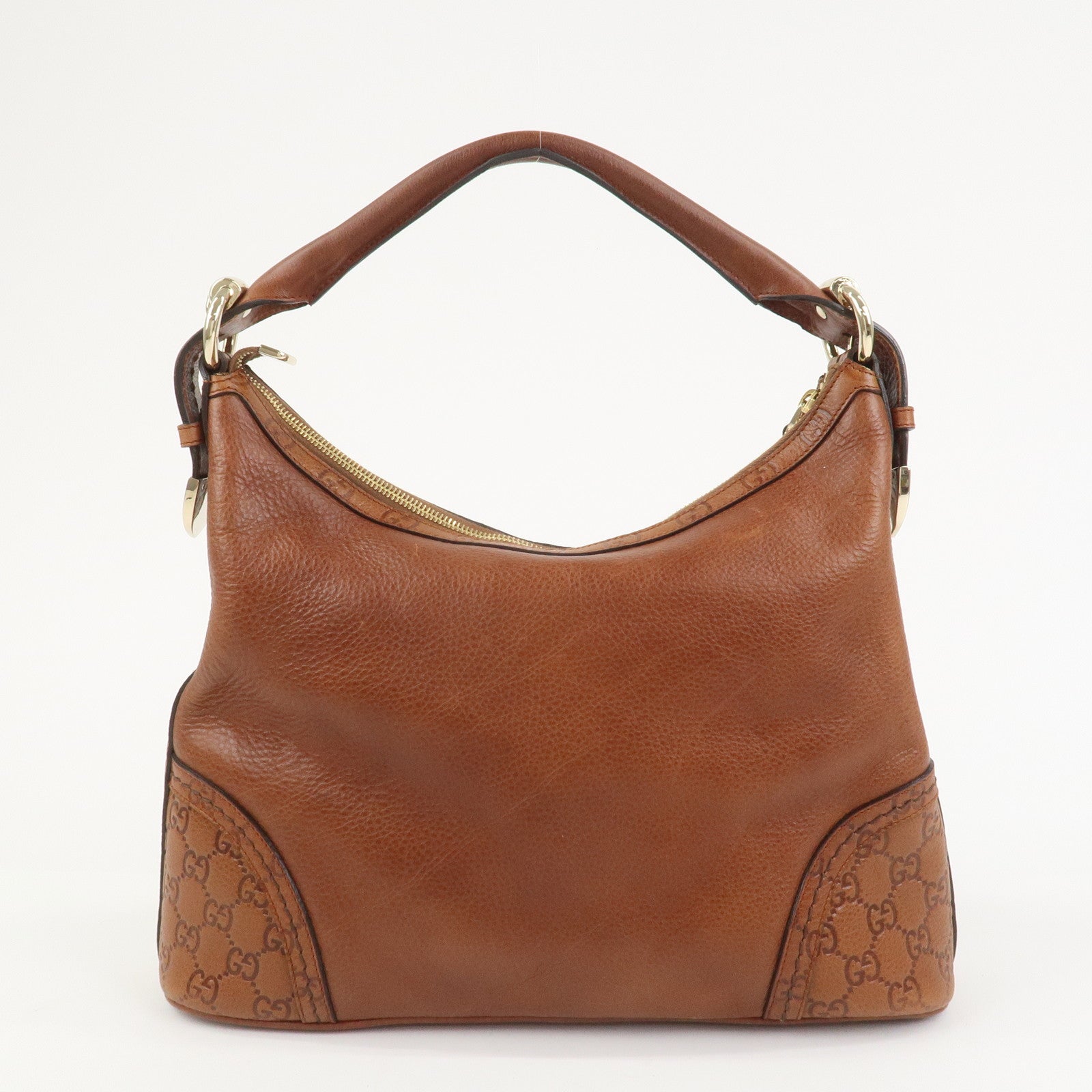 GUCCI Guccissima Leather Shoulder Bag Hand Bag Brown 181515