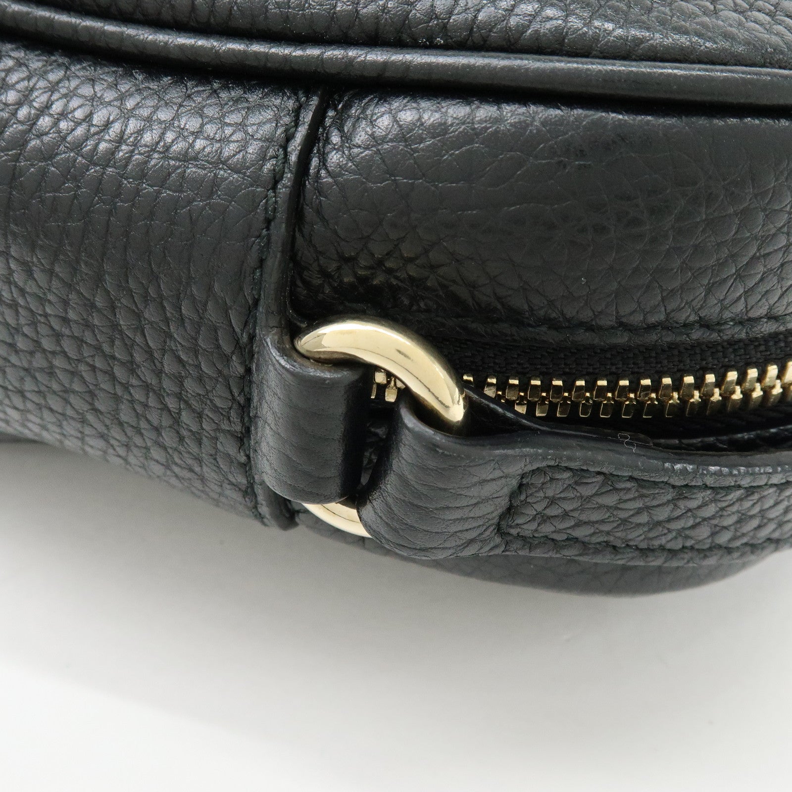 GUCCI SOHO Leather Shoulder Crossbody Bag Black 308364