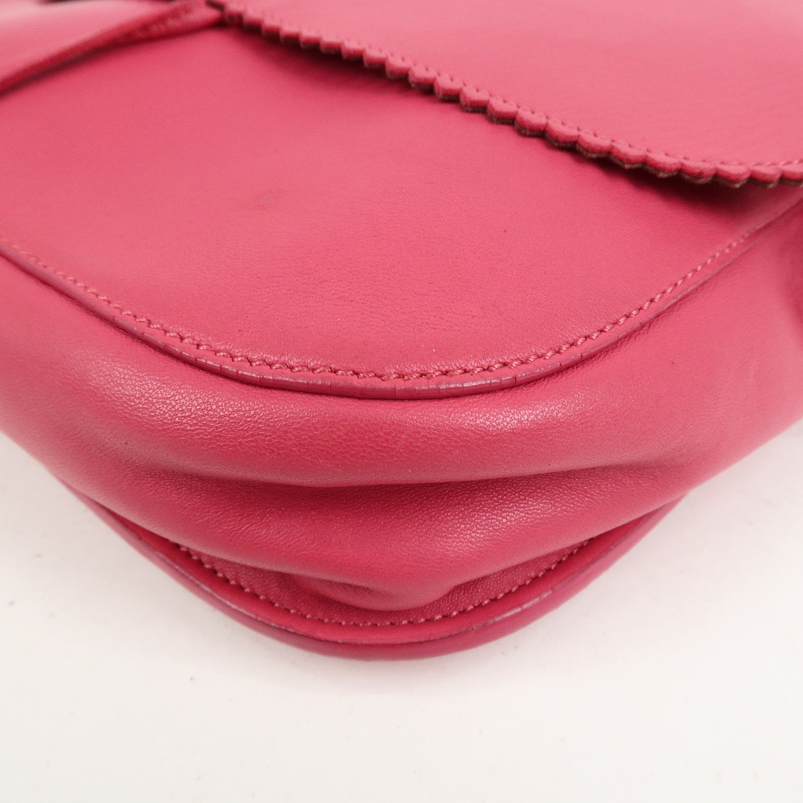 LOEWE Anagram Leather Shoulder Bag Crossbody Bag Pink