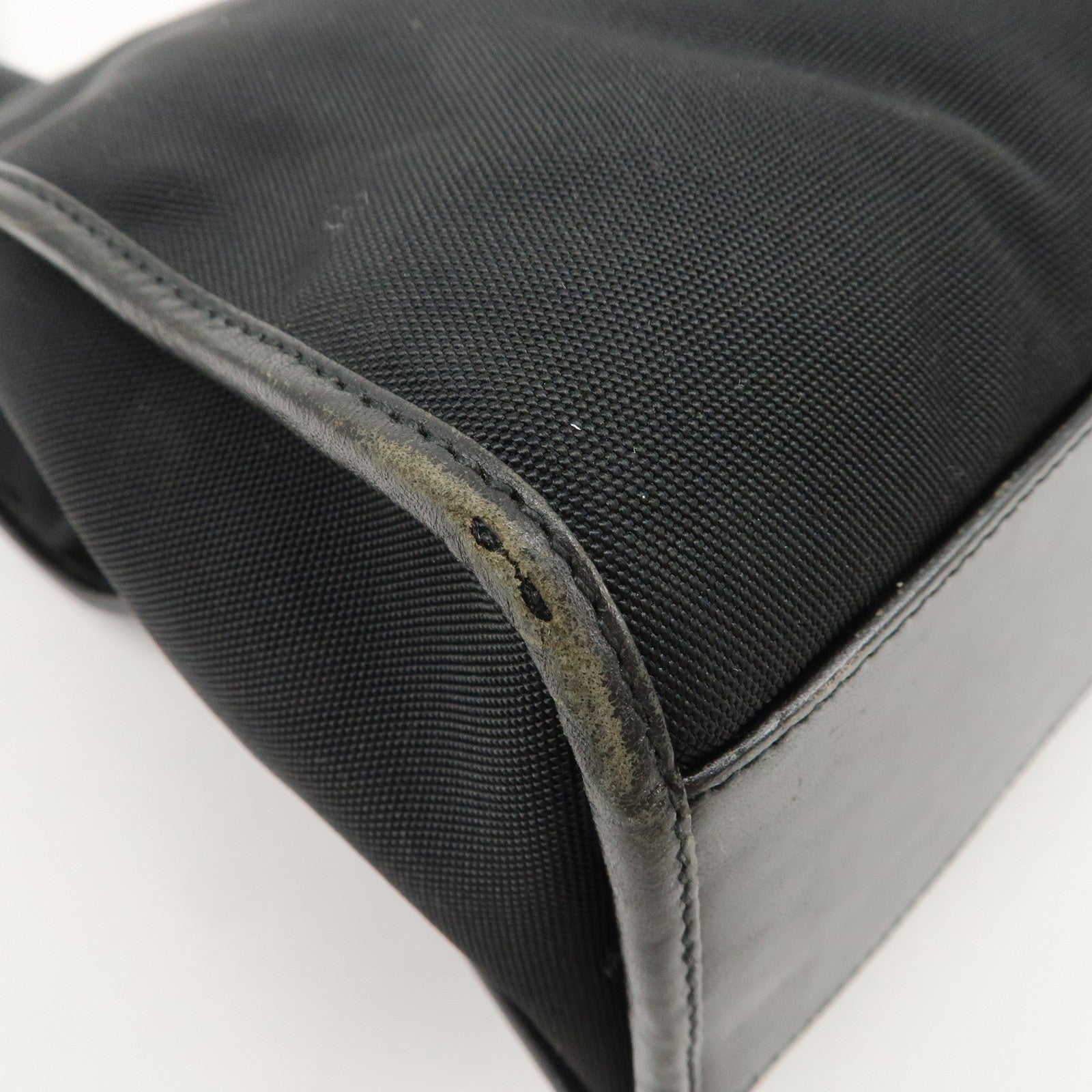 GUCCI Jackie Canvas Leather Tote Bag Shoulder Bag Black 002.1073 Used