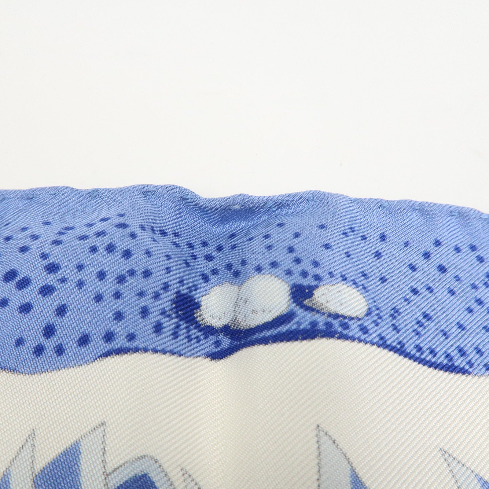 HERMES Carre 40 Silk 100% Mini Scarf Blue