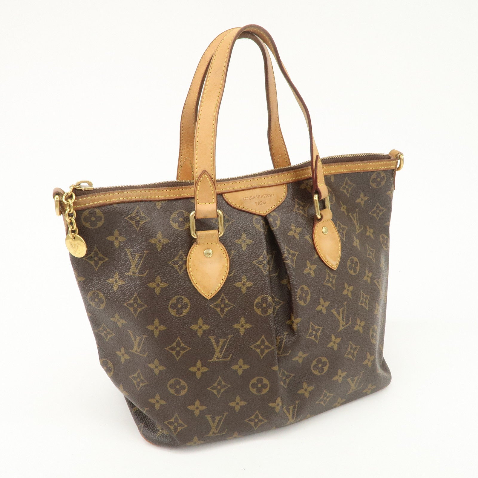 Louis Vuitton Monogram Palermo PM 2Way Hand Bag Brown M40145 Used