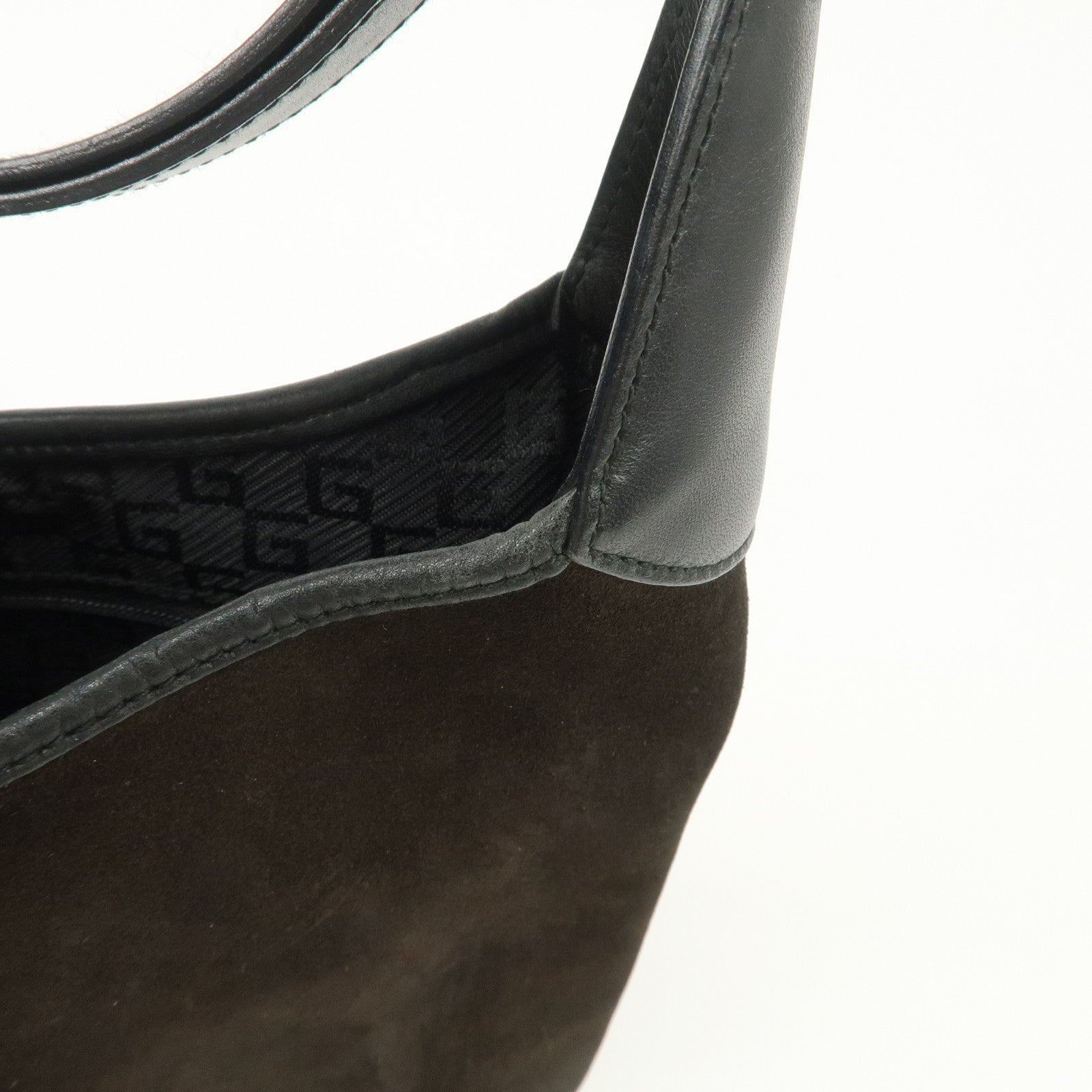 GUCCI Dionysus Suede Leather Shoulder Bag Dark Brown Black 001.4067 Used