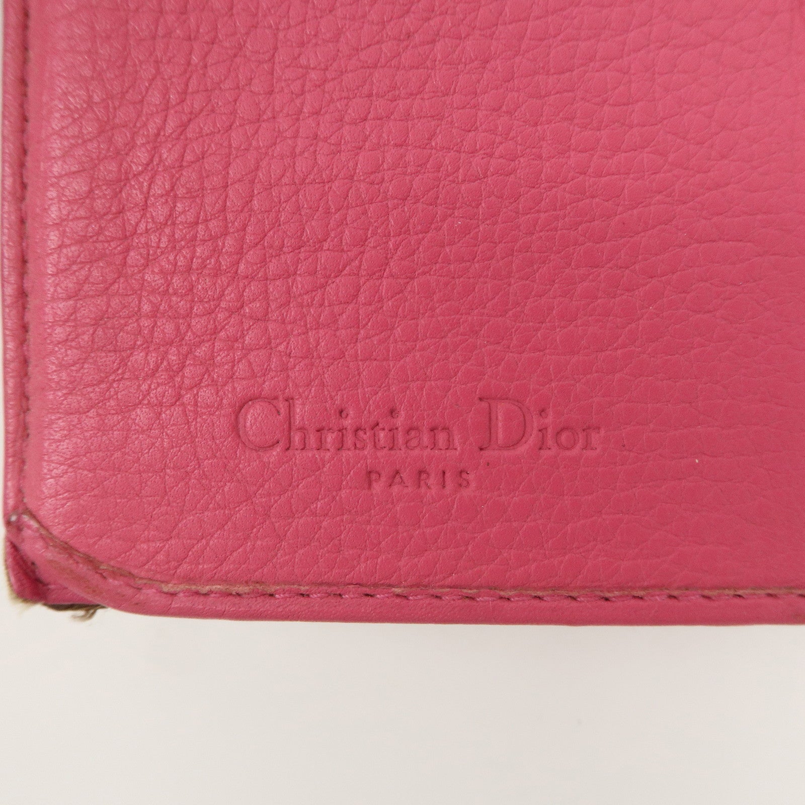 Christian Dior Trotter Street Chic Canvas Leather Long Wallet Pink