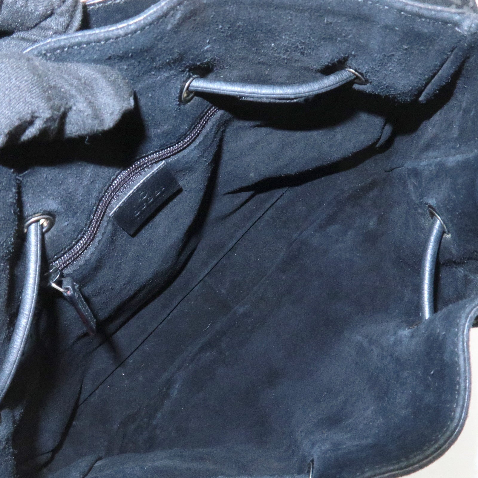 GUCCI GG Suede Shoulder Bag Hand Bag Black 001・3748