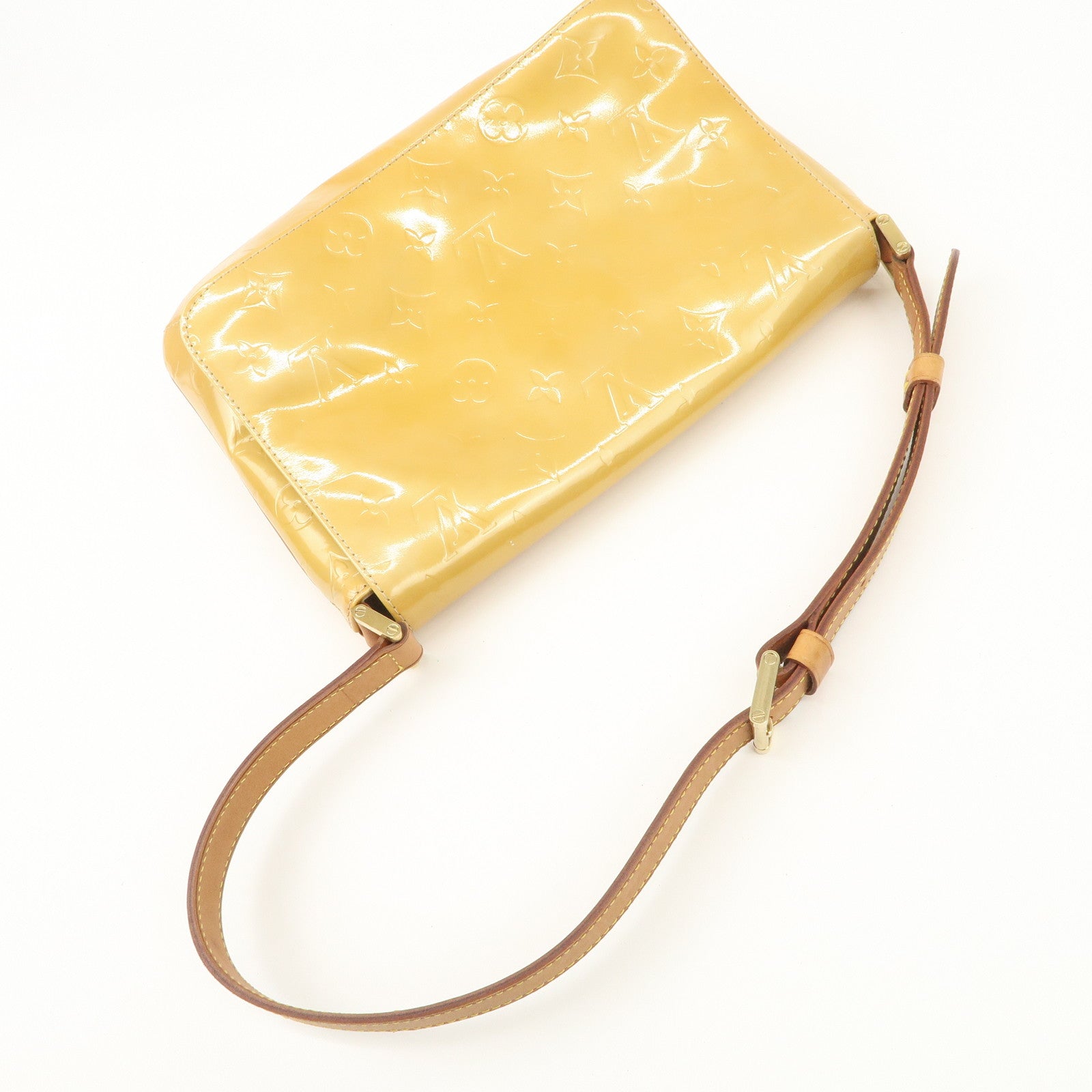 Louis Vuitton Vernis Thompson Street Shoulder Bag Beige M91008 Used