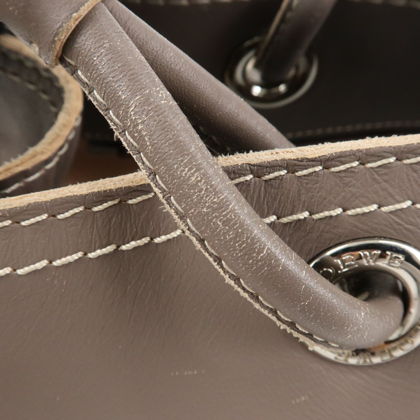 LOEWE Anagram Leather Shopper Tote Bag Shoulder Bag Brown