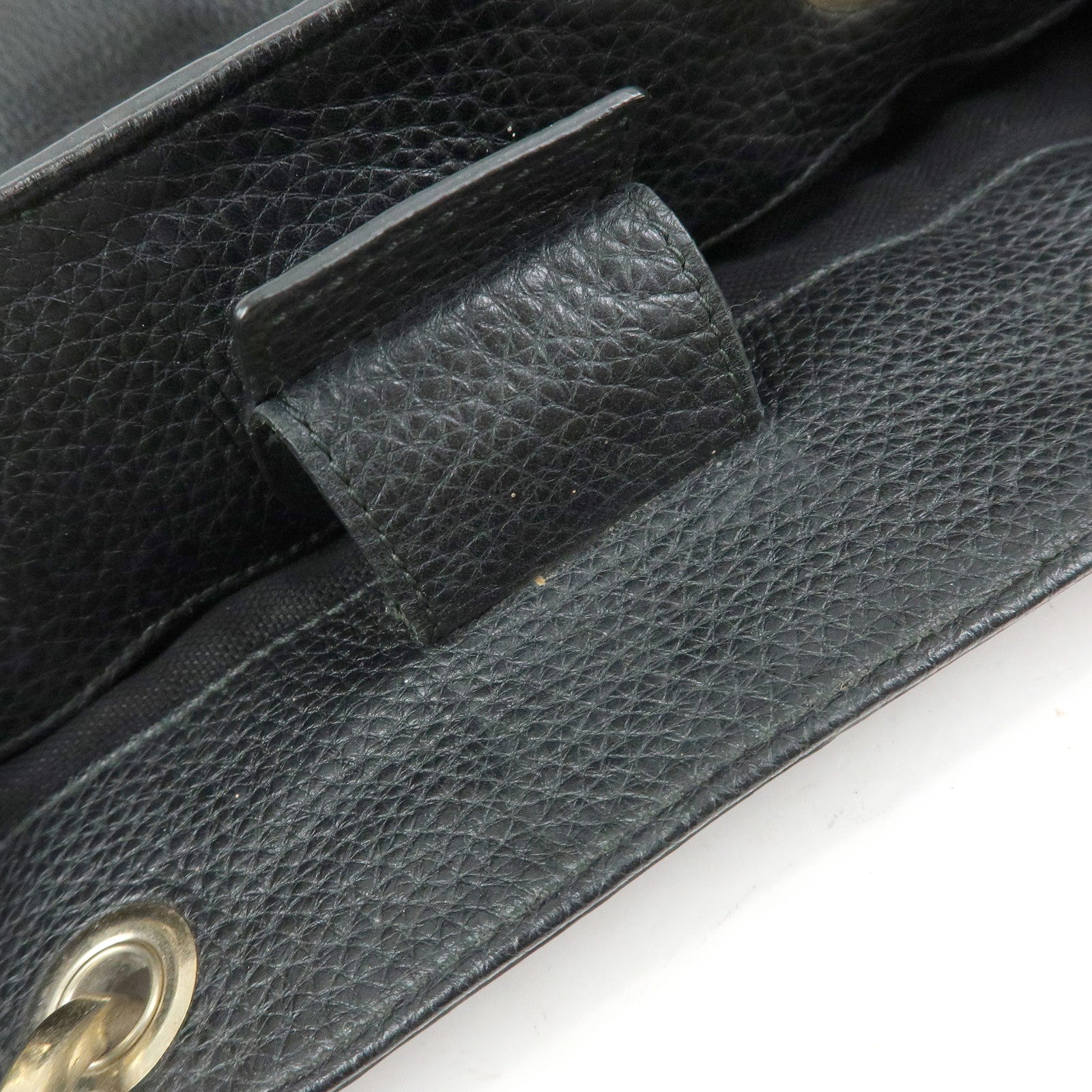 GUCCI Bamboo Shopper Leather 2Way Bag Tote Bag Black 323663