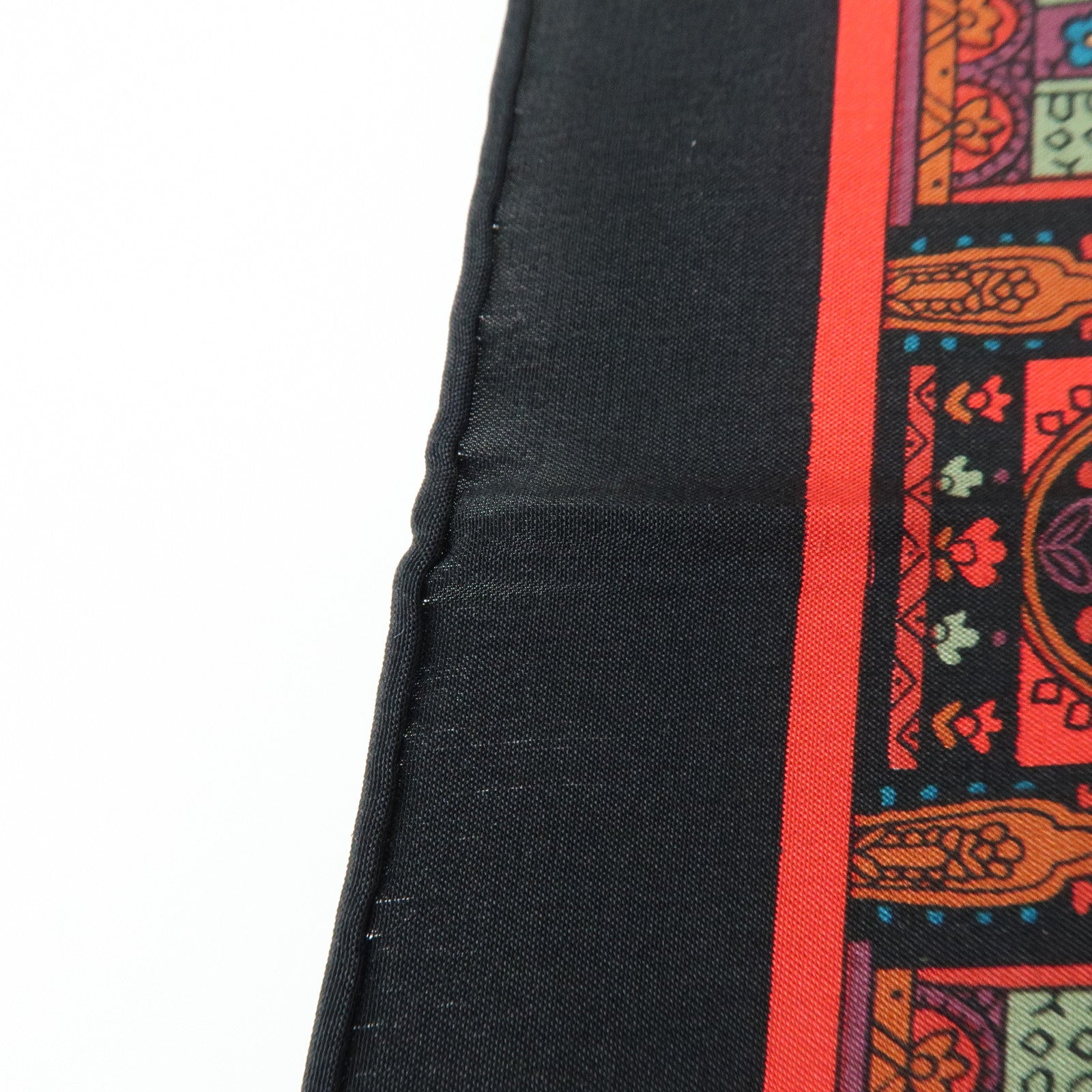 Christian Dior Set of 2 Silk 100% Scarf Black Red