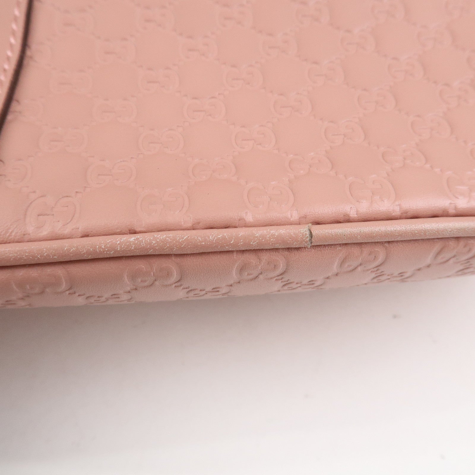 GUCCI Micro Guccissima Leather 2Way Hand Shoulder Bag Pink 449654