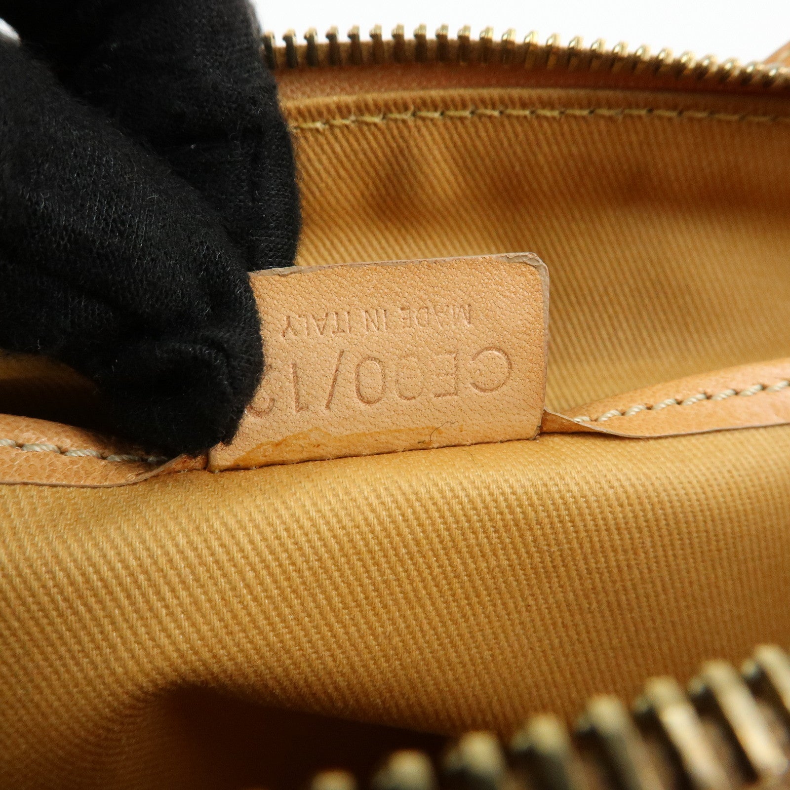 CELINE Macadam PVC Leather Hand Bag Shoulder Bag Beige
