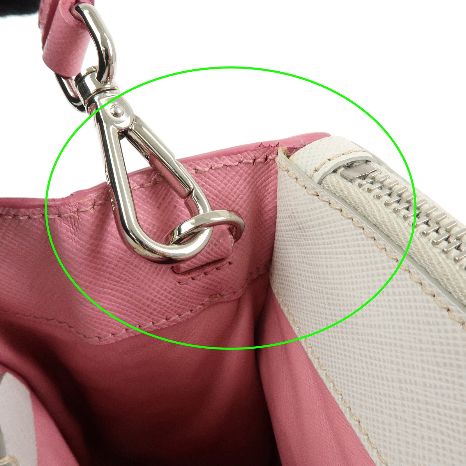 PRADA Triangle Logo Galleria Saffiano Leather 2Way Hand Bag B2863K Auth Used F/S