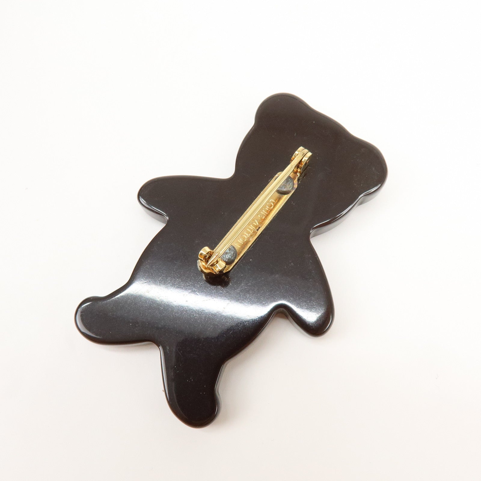 Louis Vuitton Monogram Damier Plastic Brooch Teddy Bear M64939