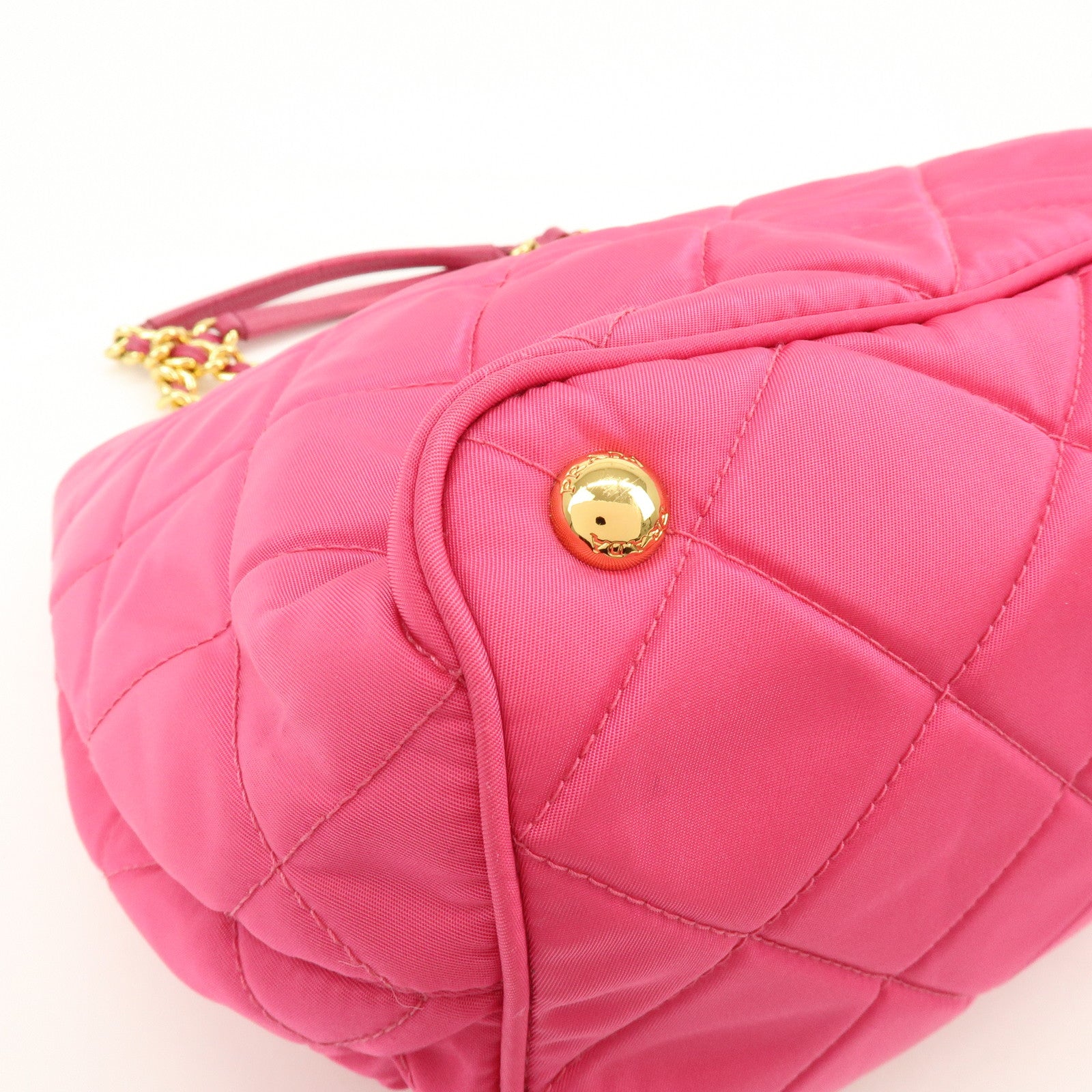 PRADA Triangle Logo Nylon 2Way Hand Bag Shoulder Bag Pink BN2740