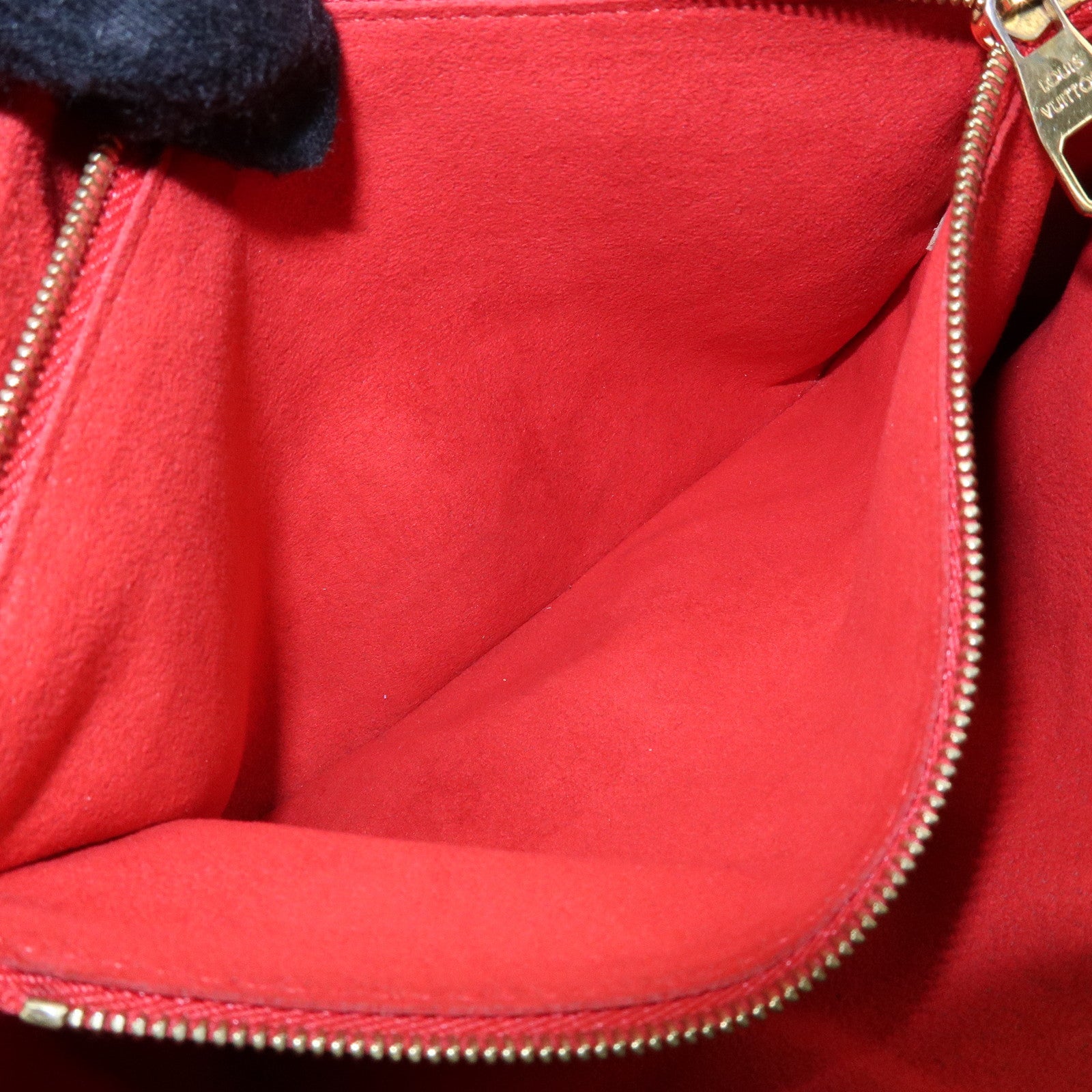 Louis Vuitton Monogram Pallas Chain Hand Bag Brown Red M41201