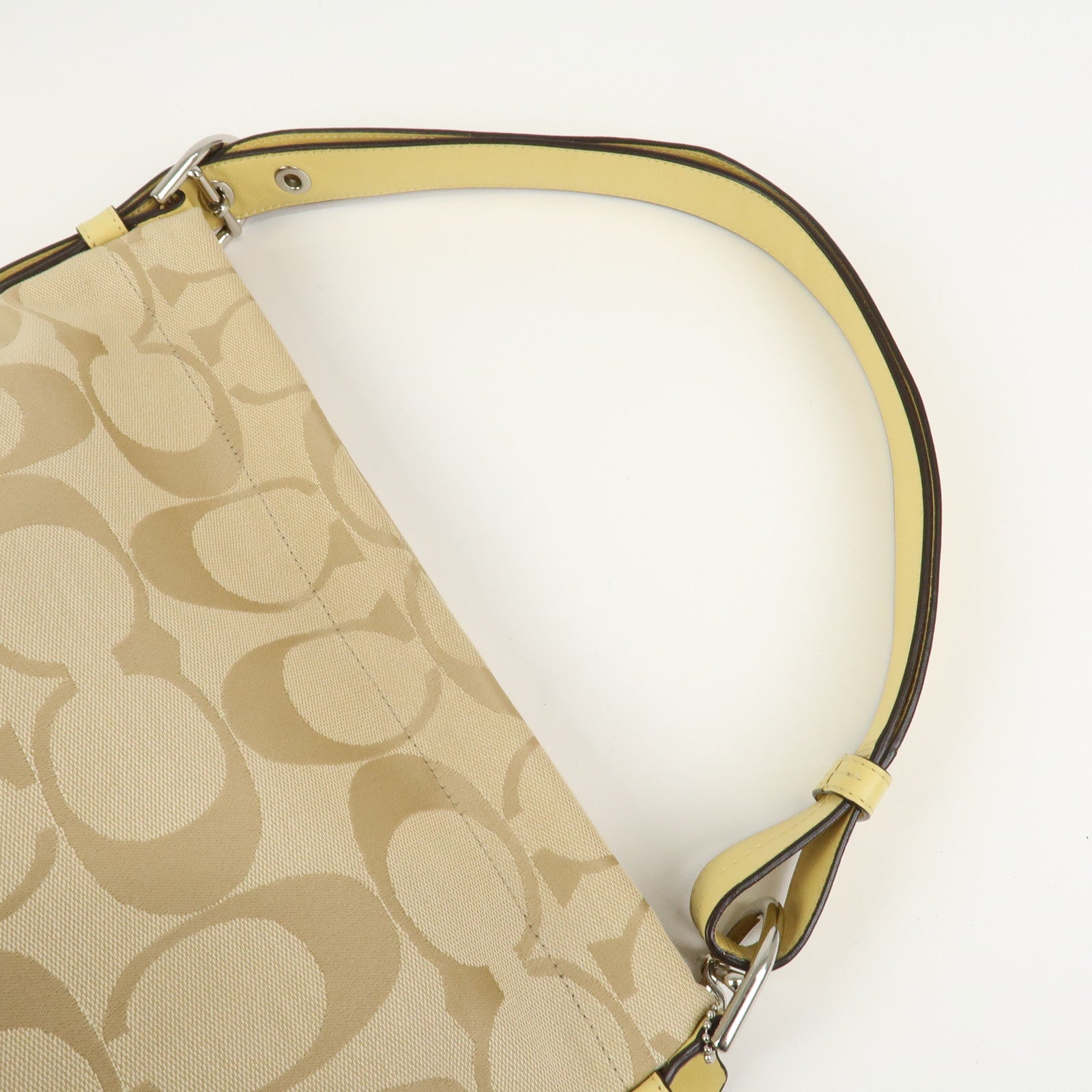 COACH Set of 2  PVC Canvas Leather Shoulder Bag Hand Bag Brown