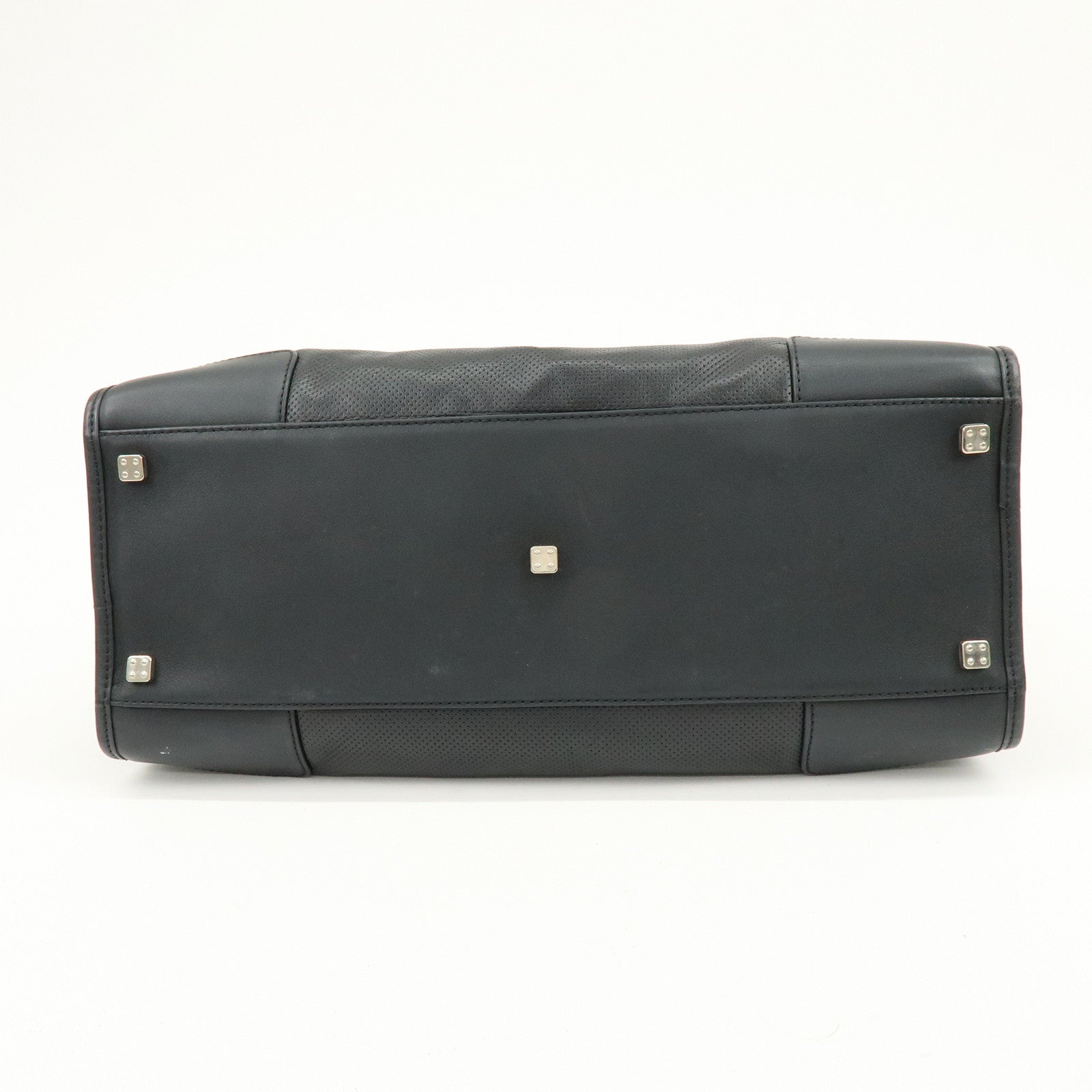 LOEWE Anagram Leather Amazona 36 Hand Bag Boston Bag Black