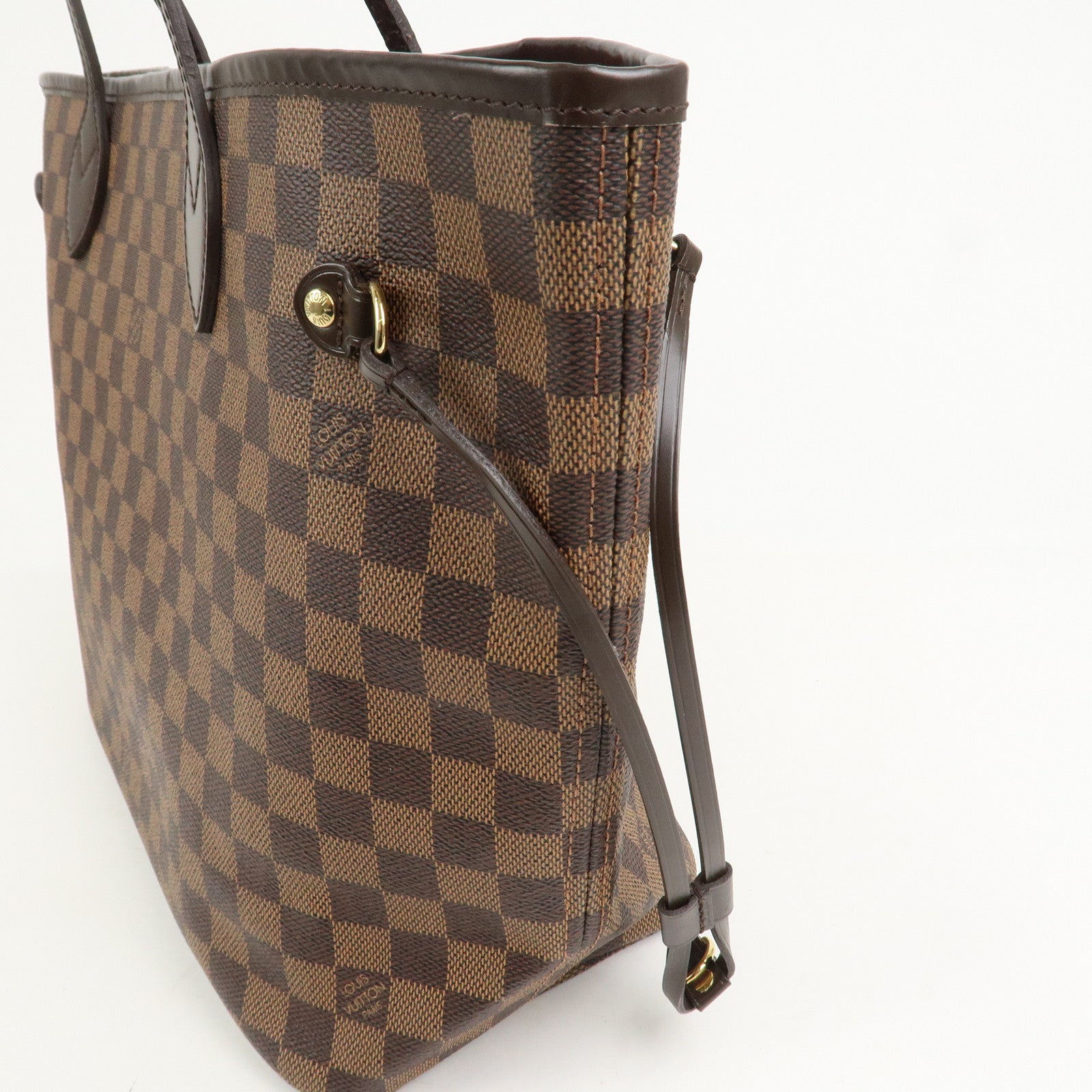 Louis Vuitton Damier Ebene Neverfull MM Tote Bag Cerise N41358